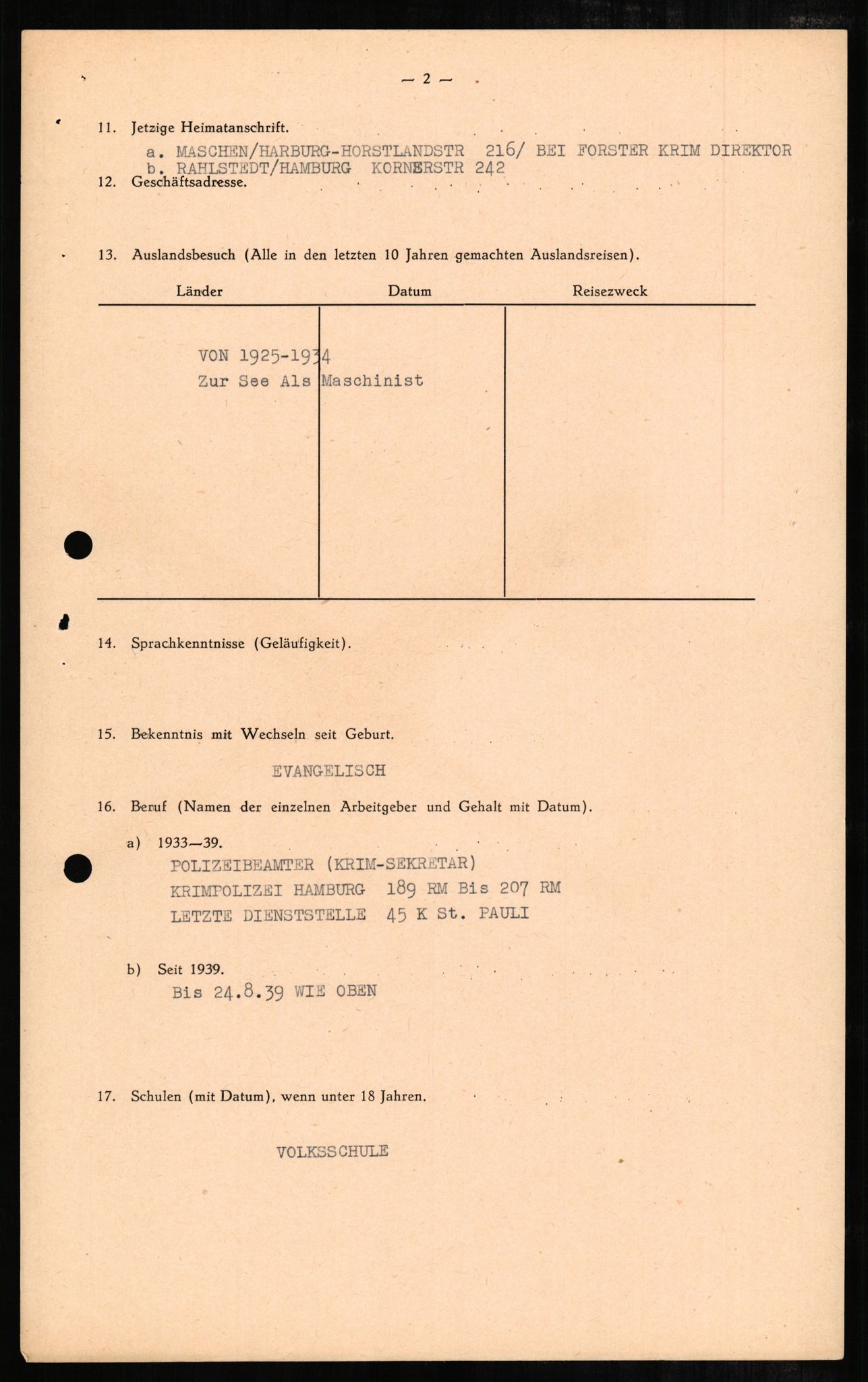 Forsvaret, Forsvarets overkommando II, AV/RA-RAFA-3915/D/Db/L0002: CI Questionaires. Tyske okkupasjonsstyrker i Norge. Tyskere., 1945-1946, p. 517