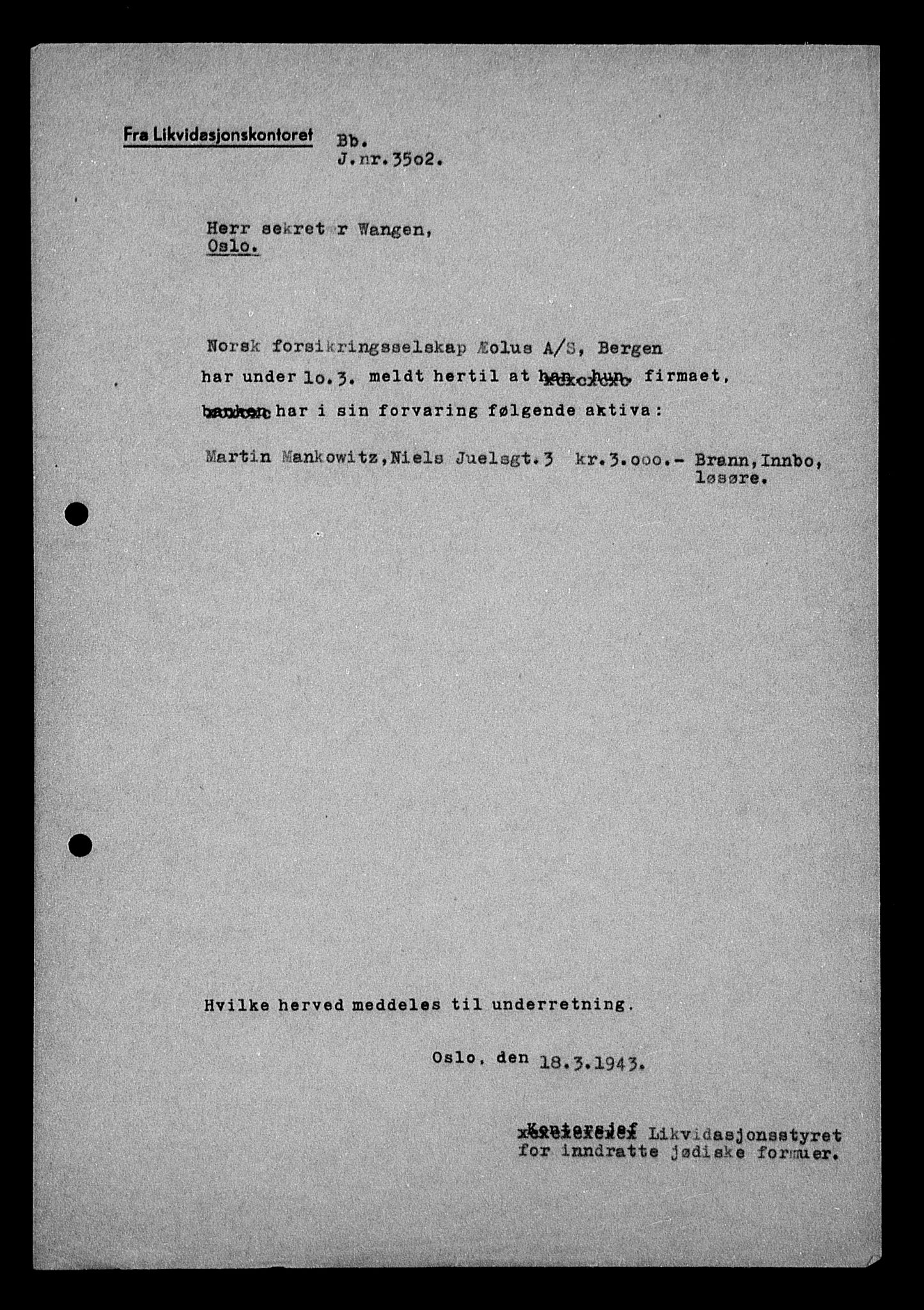 Justisdepartementet, Tilbakeføringskontoret for inndratte formuer, AV/RA-S-1564/H/Hc/Hcc/L0961: --, 1945-1947, p. 511