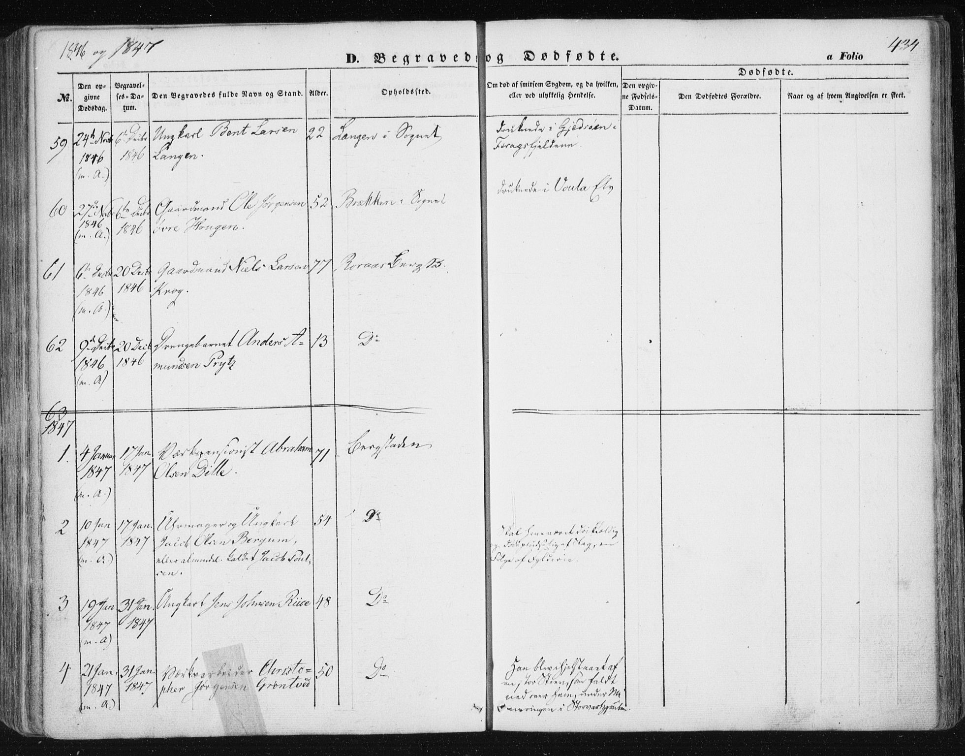 Ministerialprotokoller, klokkerbøker og fødselsregistre - Sør-Trøndelag, SAT/A-1456/681/L0931: Parish register (official) no. 681A09, 1845-1859, p. 434