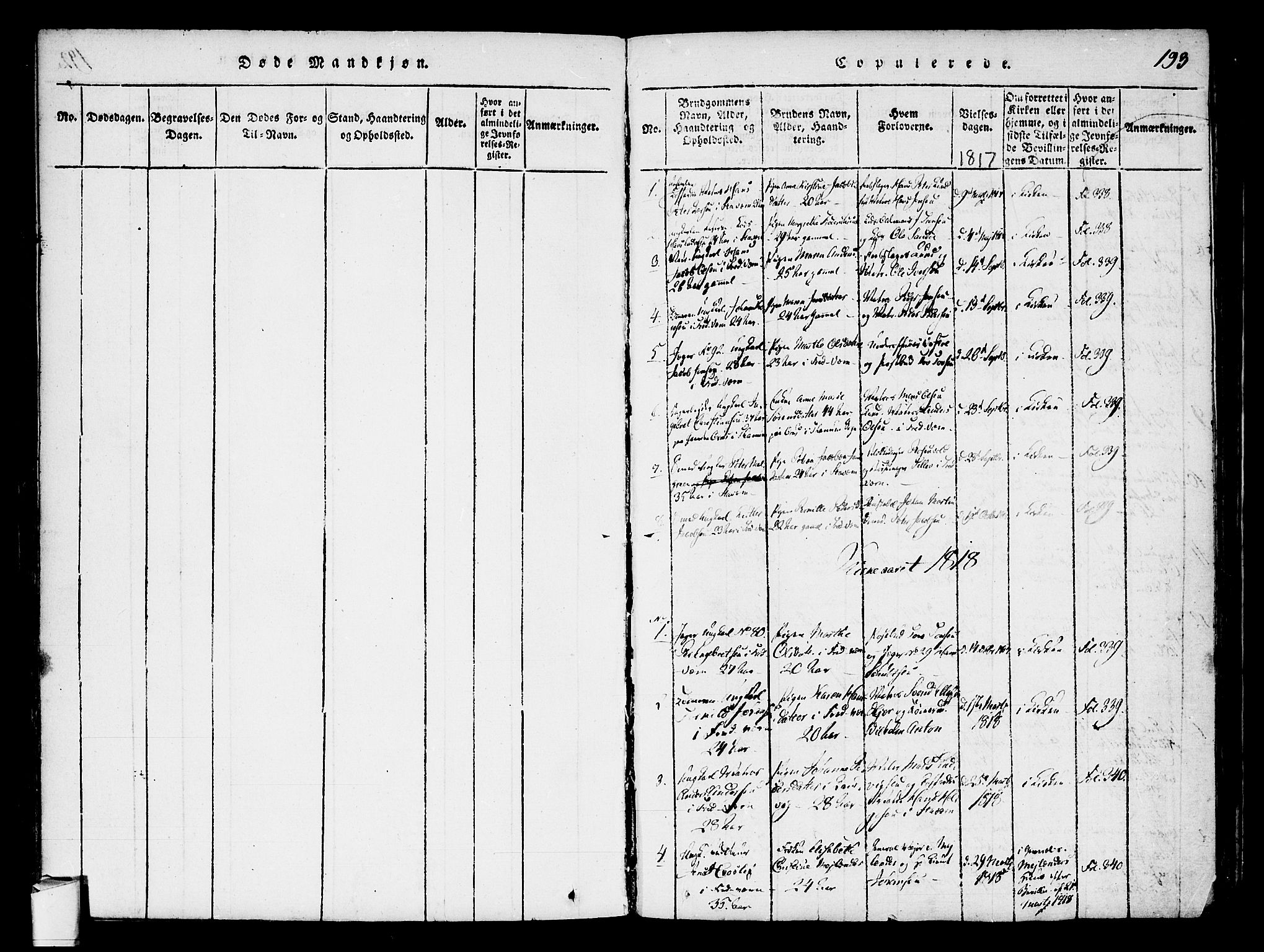 Stavern kirkebøker, SAKO/A-318/F/Fa/L0006: Parish register (official) no. 6, 1816-1839, p. 193