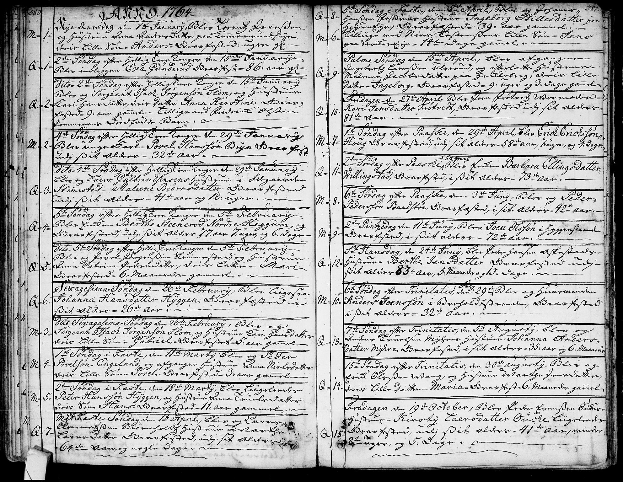 Røyken kirkebøker, SAKO/A-241/G/Ga/L0001: Parish register (copy) no. 1, 1740-1768, p. 380-381