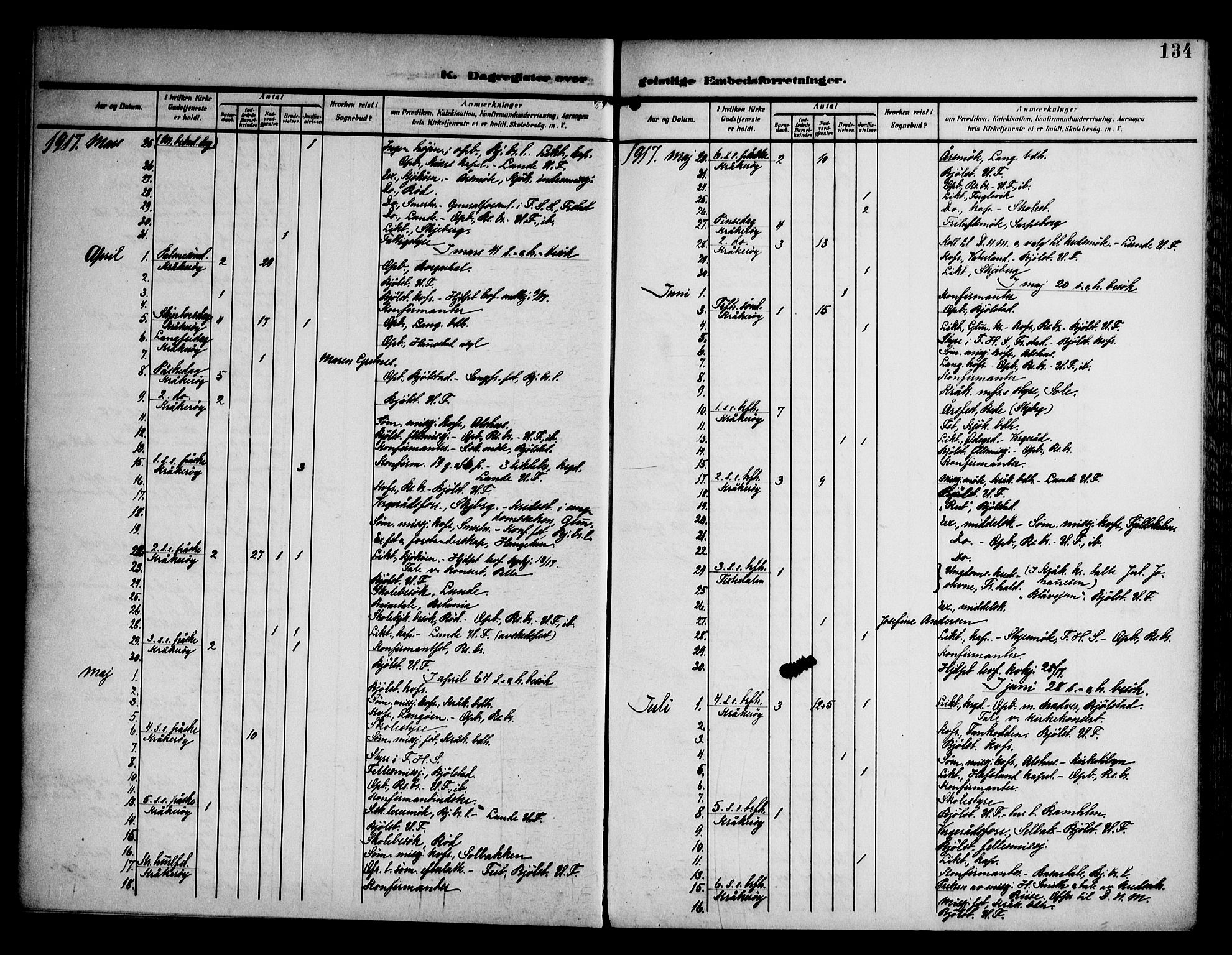 Kråkerøy prestekontor Kirkebøker, SAO/A-10912/F/Fa/L0002: Parish register (official) no. 2, 1908-1993, p. 134