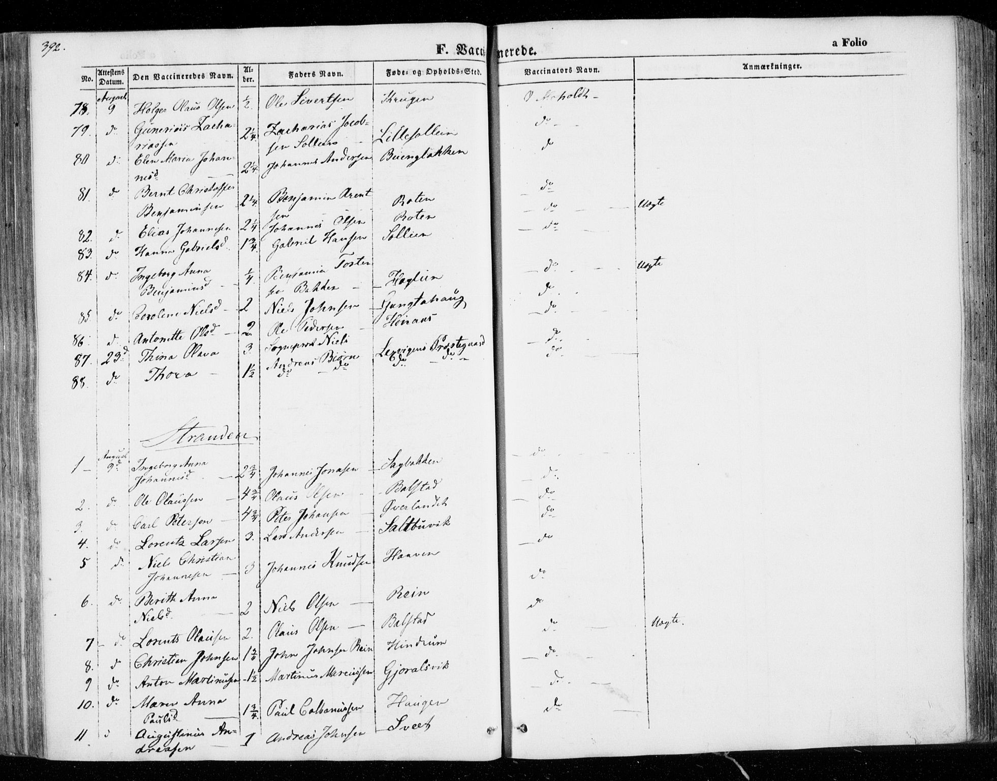 Ministerialprotokoller, klokkerbøker og fødselsregistre - Nord-Trøndelag, AV/SAT-A-1458/701/L0007: Parish register (official) no. 701A07 /1, 1842-1854, p. 392