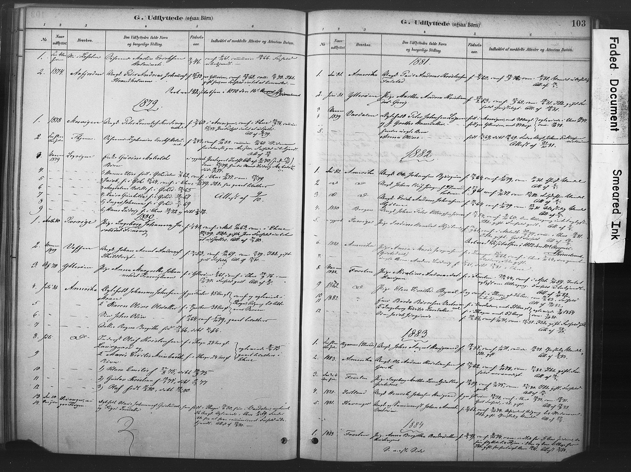 Ministerialprotokoller, klokkerbøker og fødselsregistre - Nord-Trøndelag, SAT/A-1458/719/L0178: Parish register (official) no. 719A01, 1878-1900, p. 103