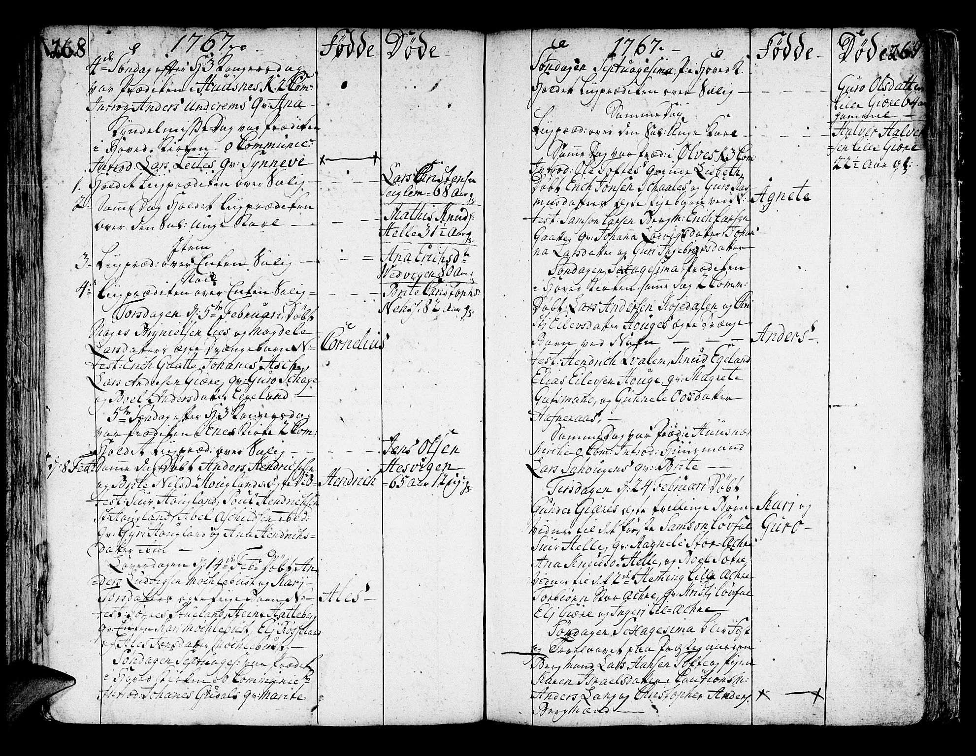 Kvinnherad sokneprestembete, AV/SAB-A-76401/H/Haa: Parish register (official) no. A 3, 1754-1777, p. 268-269