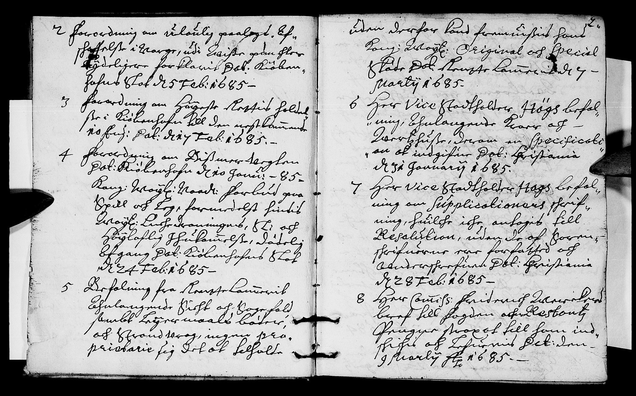 Sorenskriverier i Gudbrandsdalen, SAH/TING-036/G/Gb/Gba/L0021: Tingbok - Nord-Gudbrandsdal, 1685, p. 1b-2a