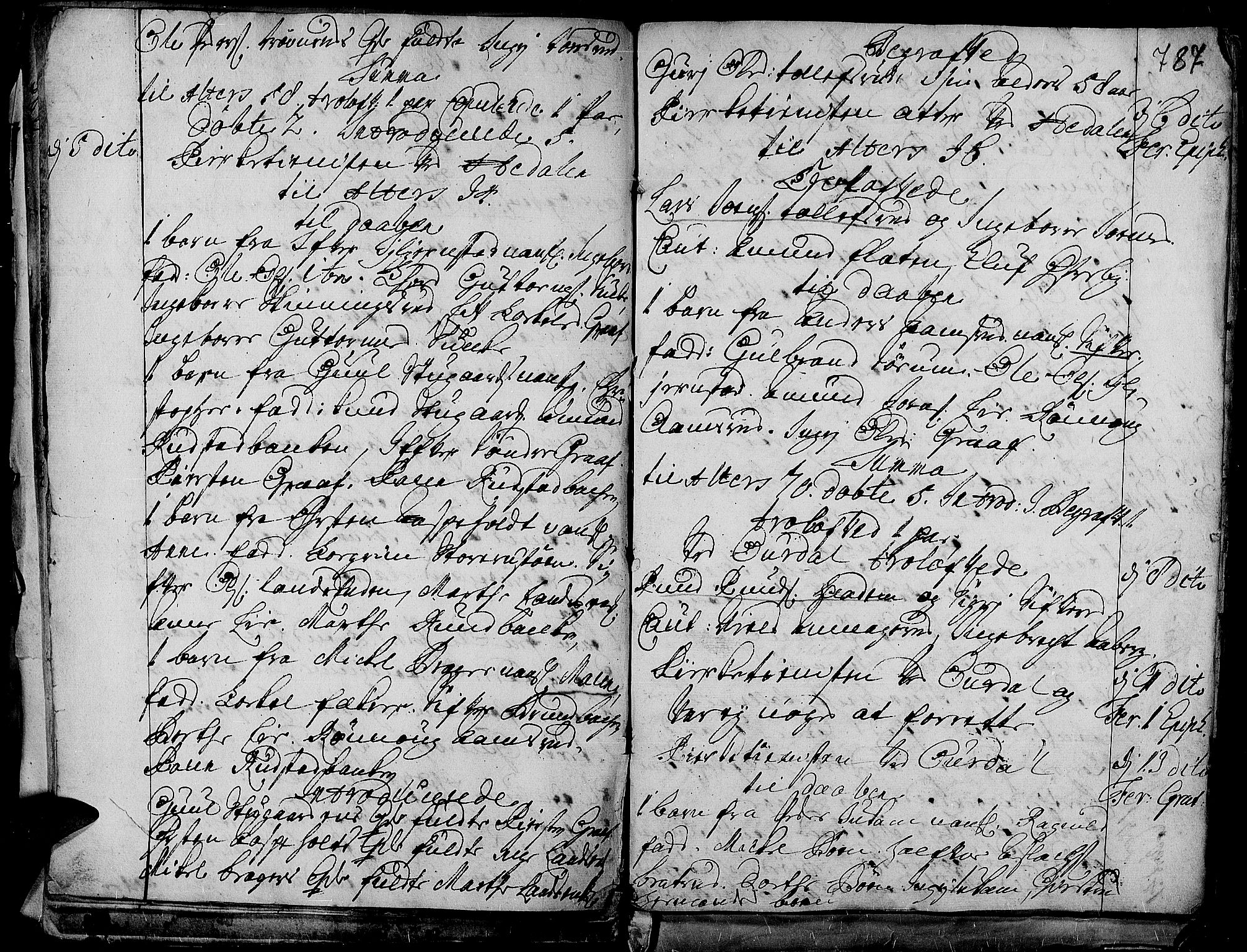 Aurdal prestekontor, SAH/PREST-126/H/Ha/Haa/L0001: Parish register (official) no. 1-3, 1692-1730, p. 787