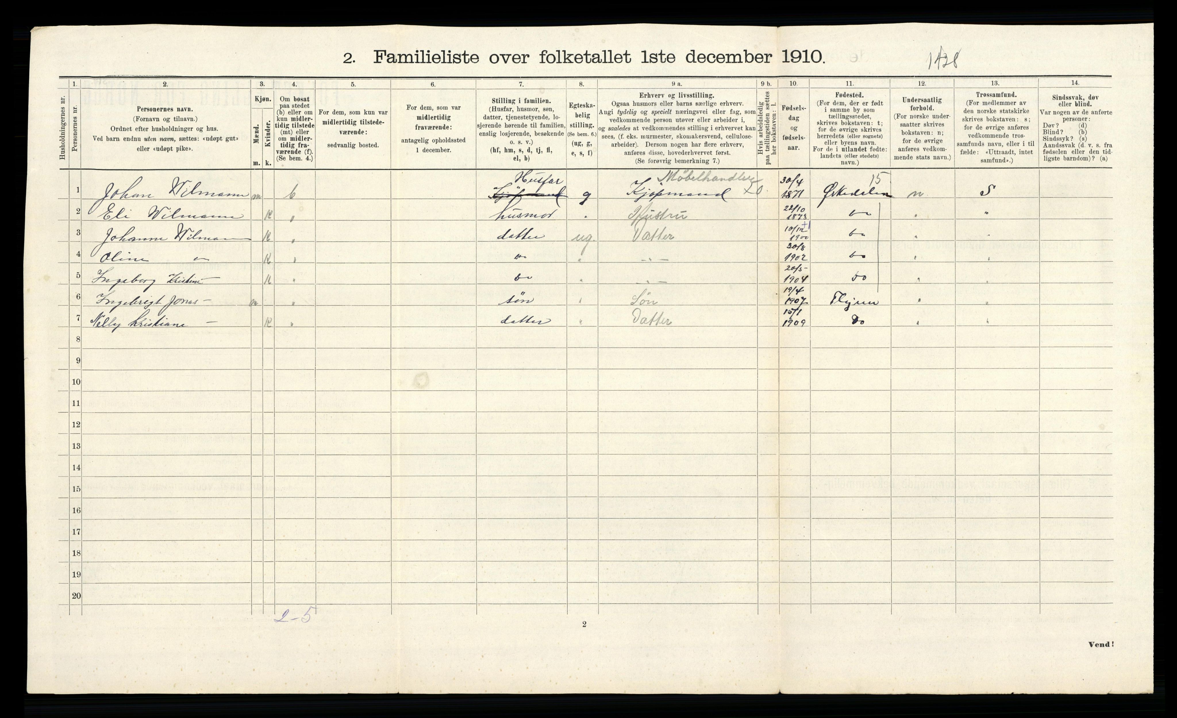 RA, 1910 census for Trondheim, 1910, p. 23888