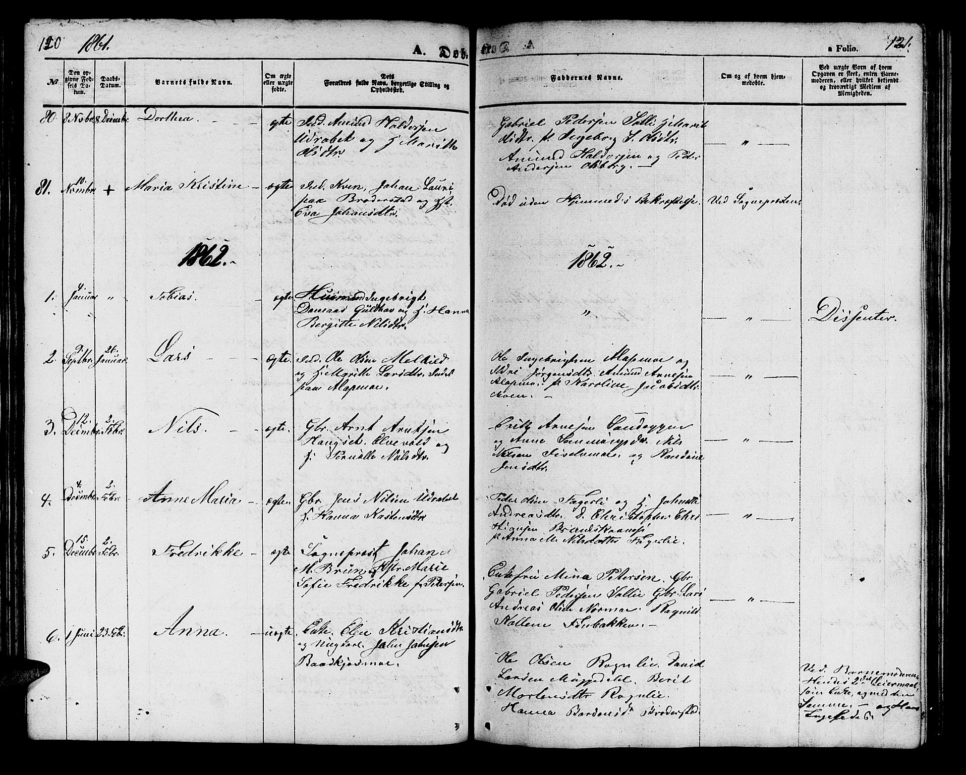 Målselv sokneprestembete, SATØ/S-1311/G/Ga/Gab/L0001klokker: Parish register (copy) no. 1, 1856-1866, p. 120-121