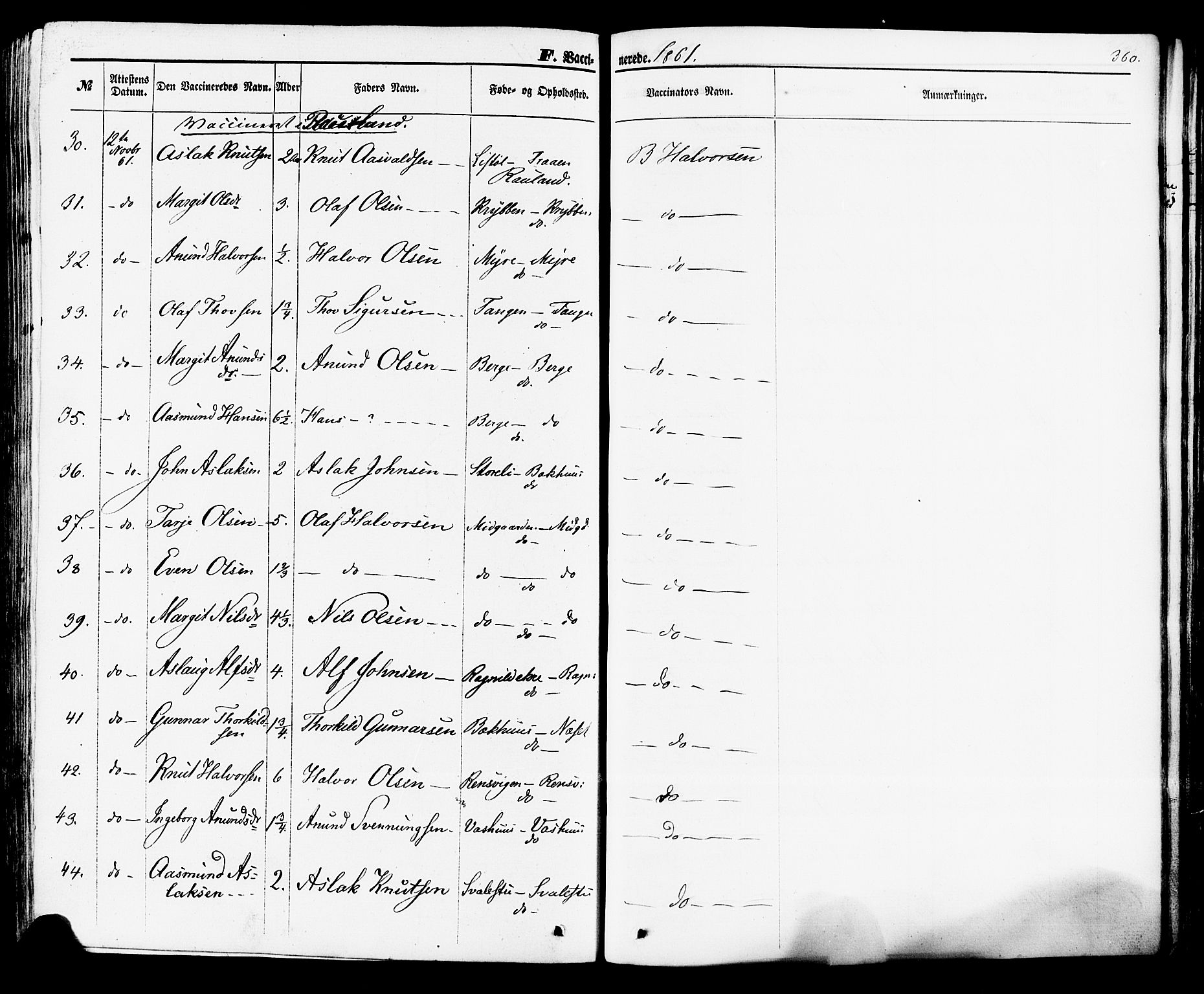 Rauland kirkebøker, SAKO/A-292/F/Fa/L0003: Parish register (official) no. 3, 1859-1886, p. 360