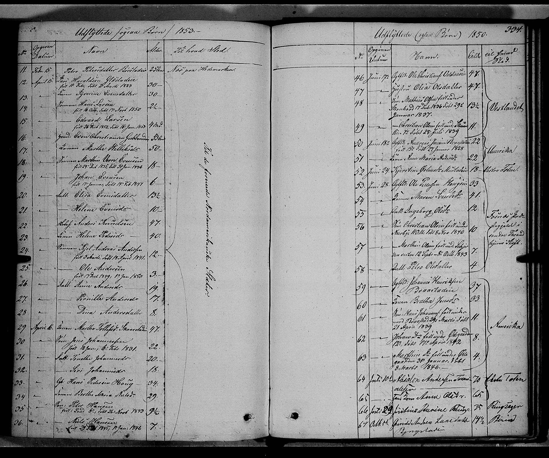 Vardal prestekontor, SAH/PREST-100/H/Ha/Haa/L0005: Parish register (official) no. 5, 1831-1853, p. 334