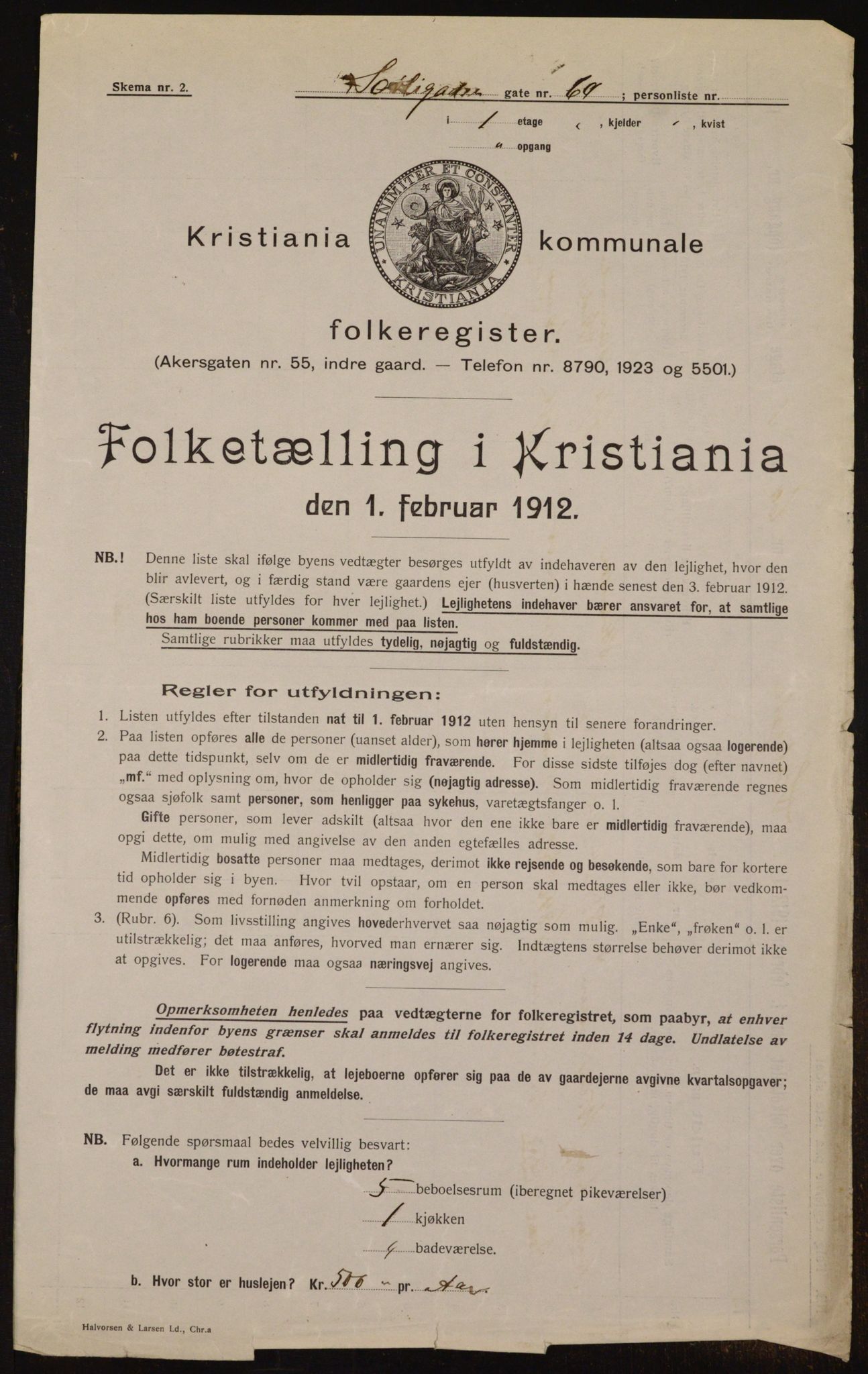 OBA, Municipal Census 1912 for Kristiania, 1912, p. 106941