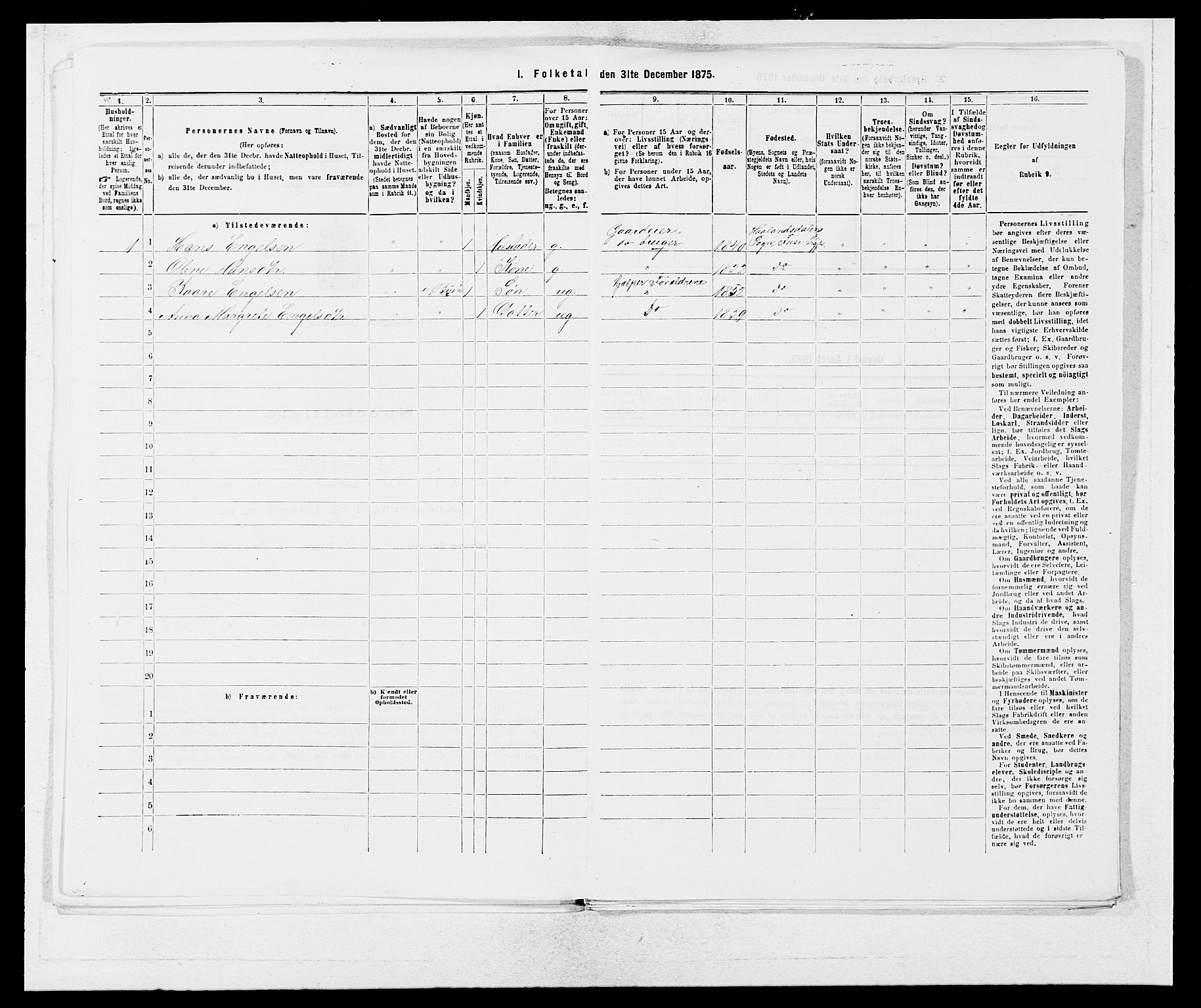 SAB, 1875 census for 1241P Fusa, 1875, p. 400