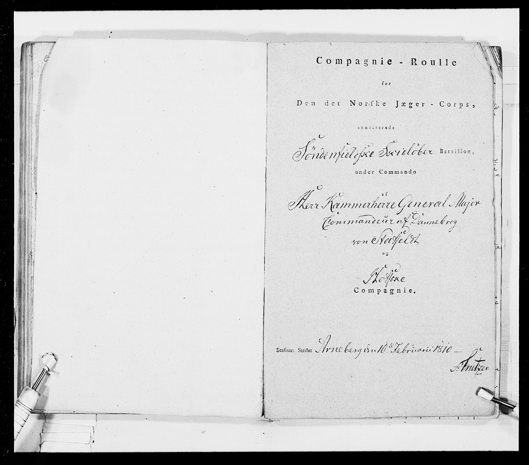 Generalitets- og kommissariatskollegiet, Det kongelige norske kommissariatskollegium, RA/EA-5420/E/Eh/L0026: Skiløperkompaniene, 1805-1810, p. 343