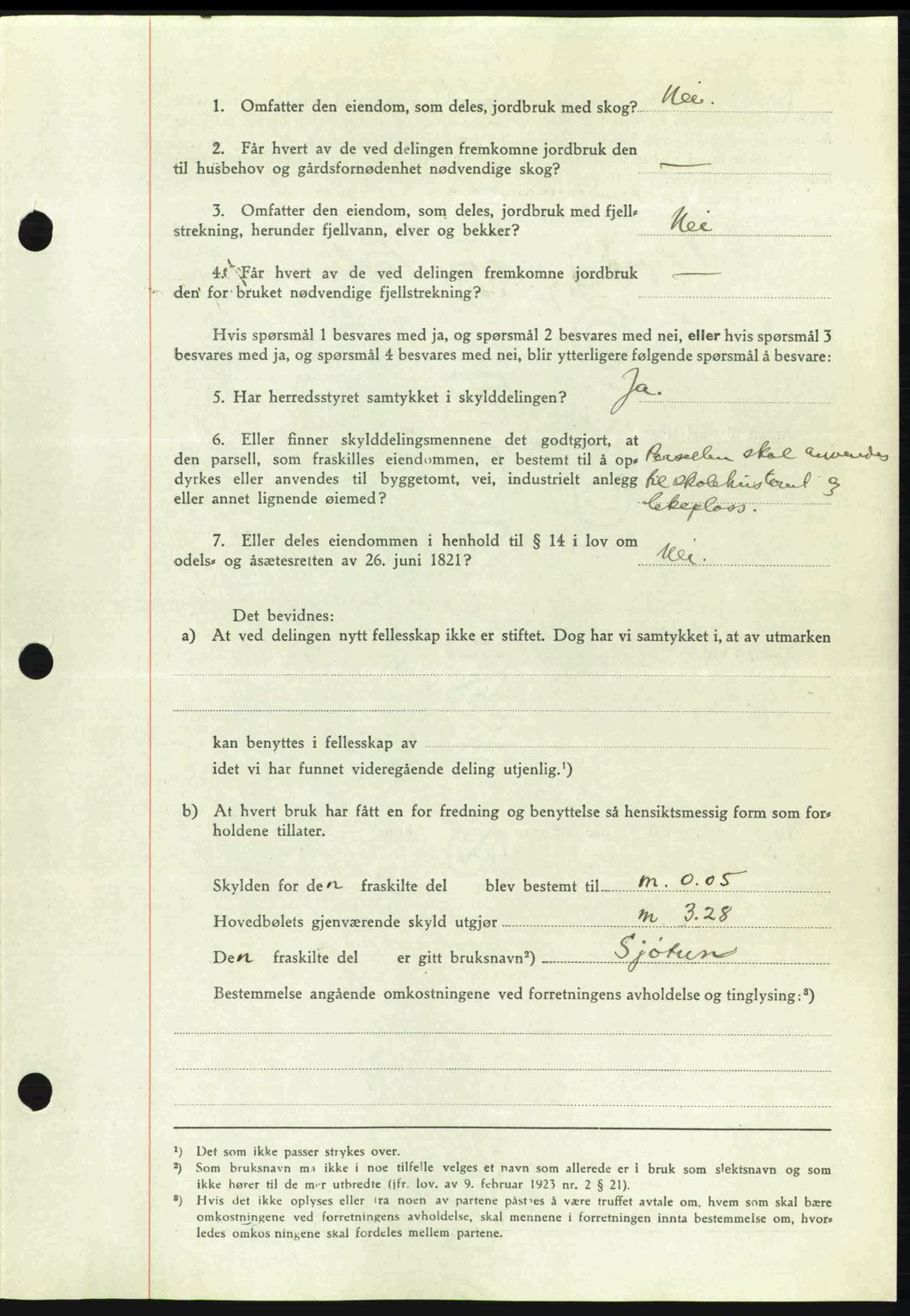 Nordmøre sorenskriveri, AV/SAT-A-4132/1/2/2Ca: Mortgage book no. A92, 1942-1942, Diary no: : 844/1942