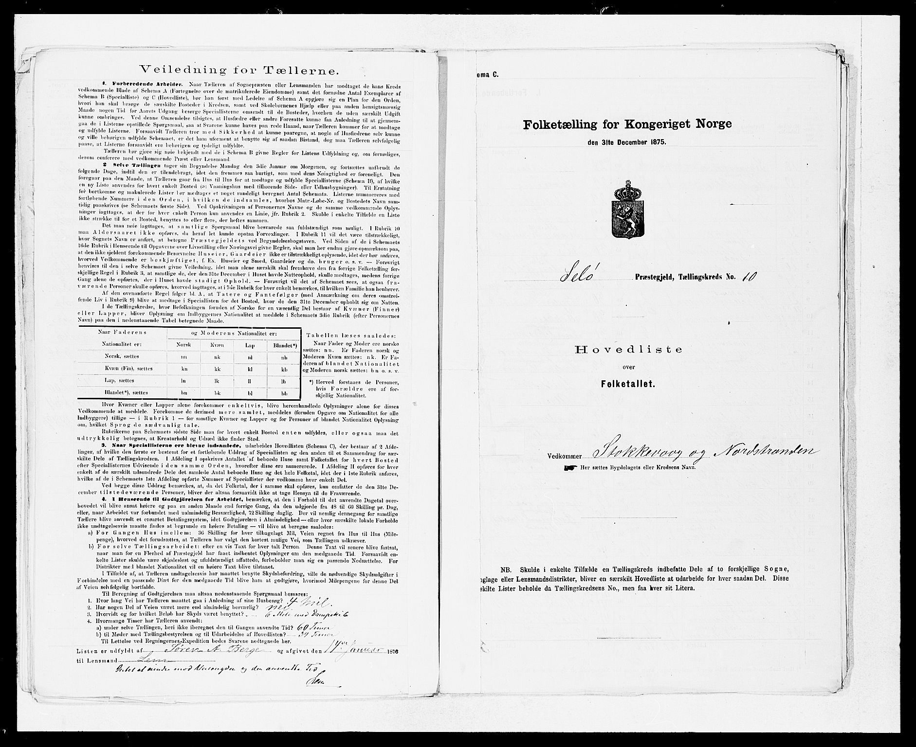 SAB, 1875 Census for 1441P Selje, 1875, p. 21