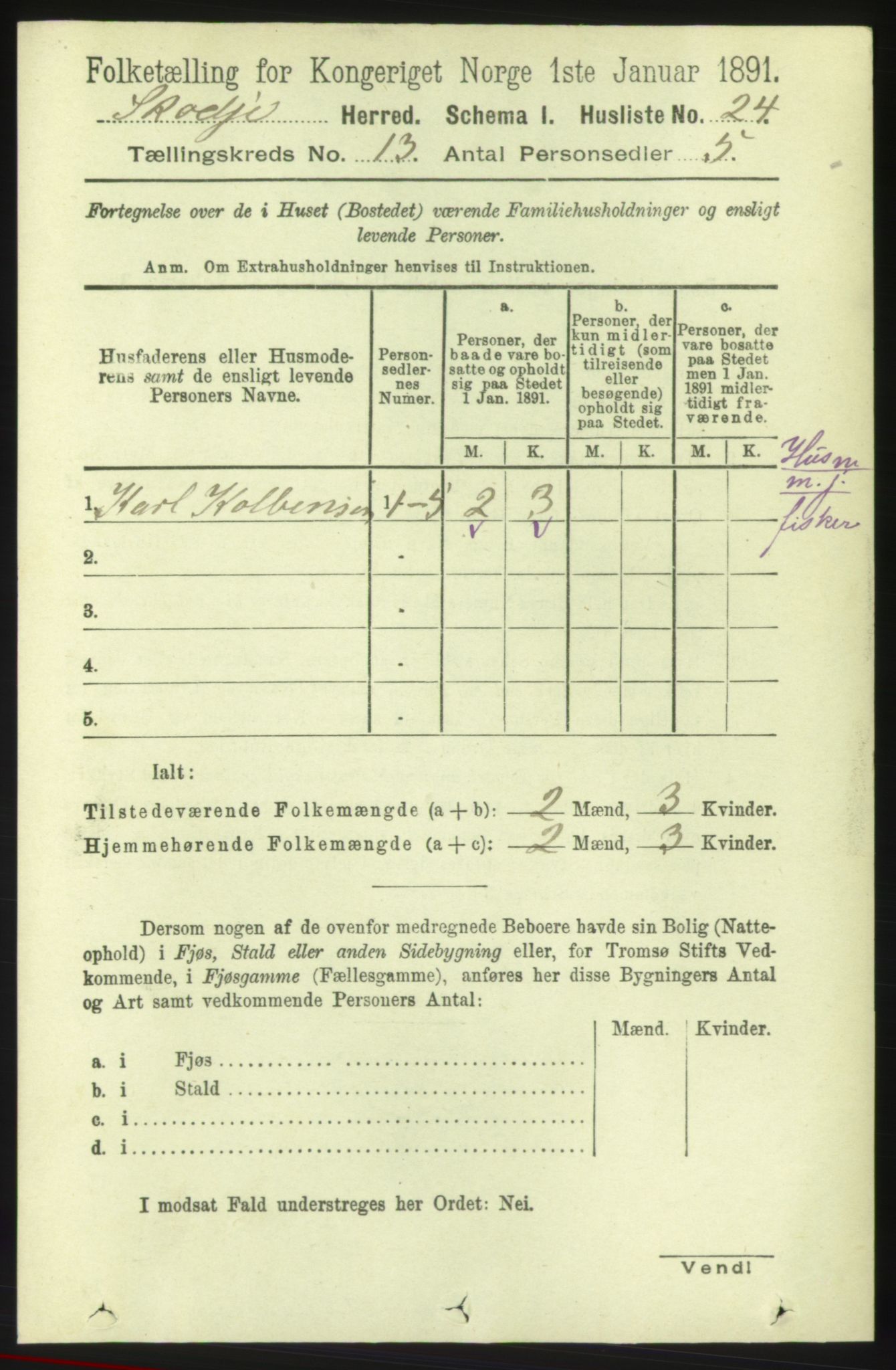 RA, 1891 census for 1529 Skodje, 1891, p. 2818