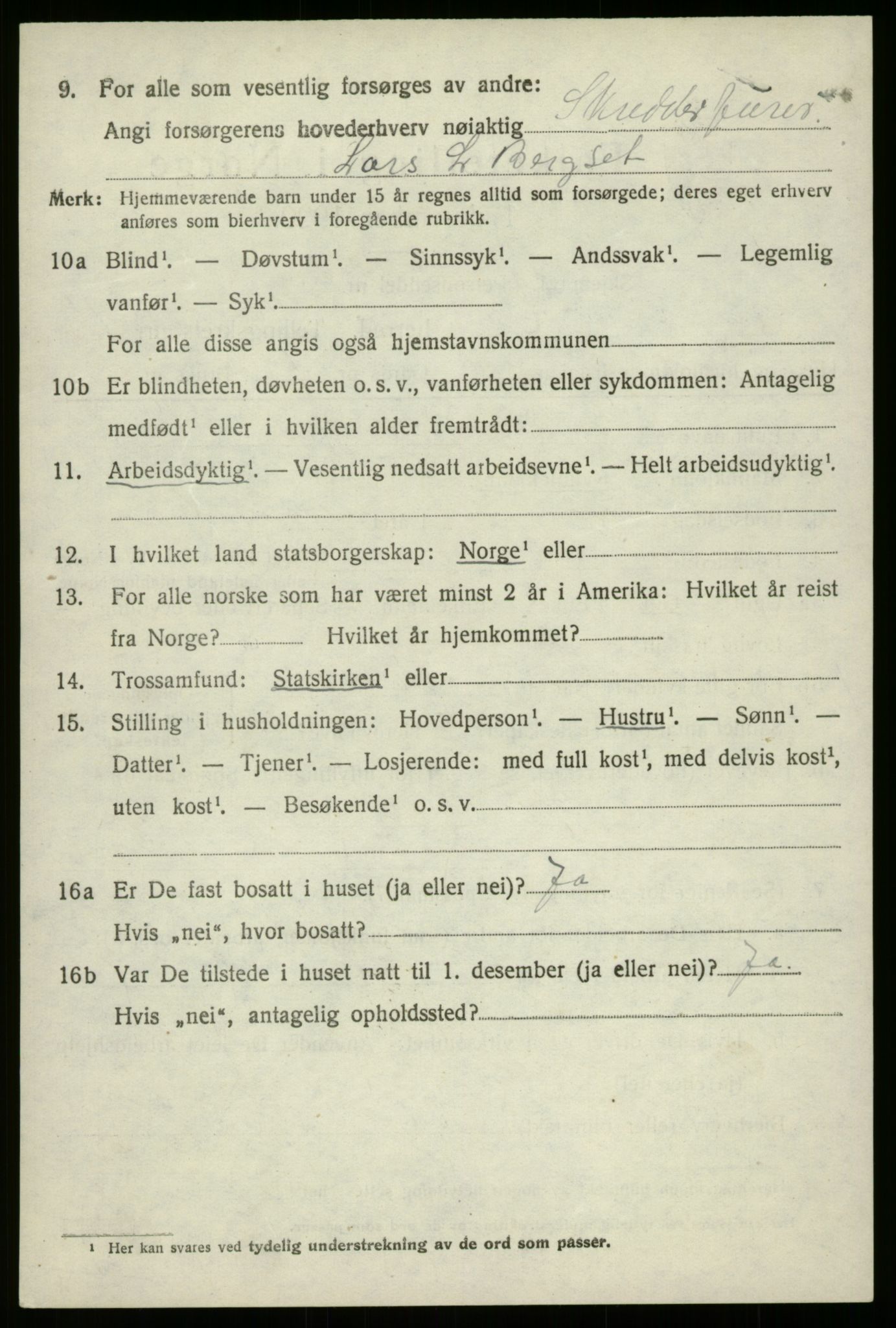 SAB, 1920 census for Innvik, 1920, p. 4868