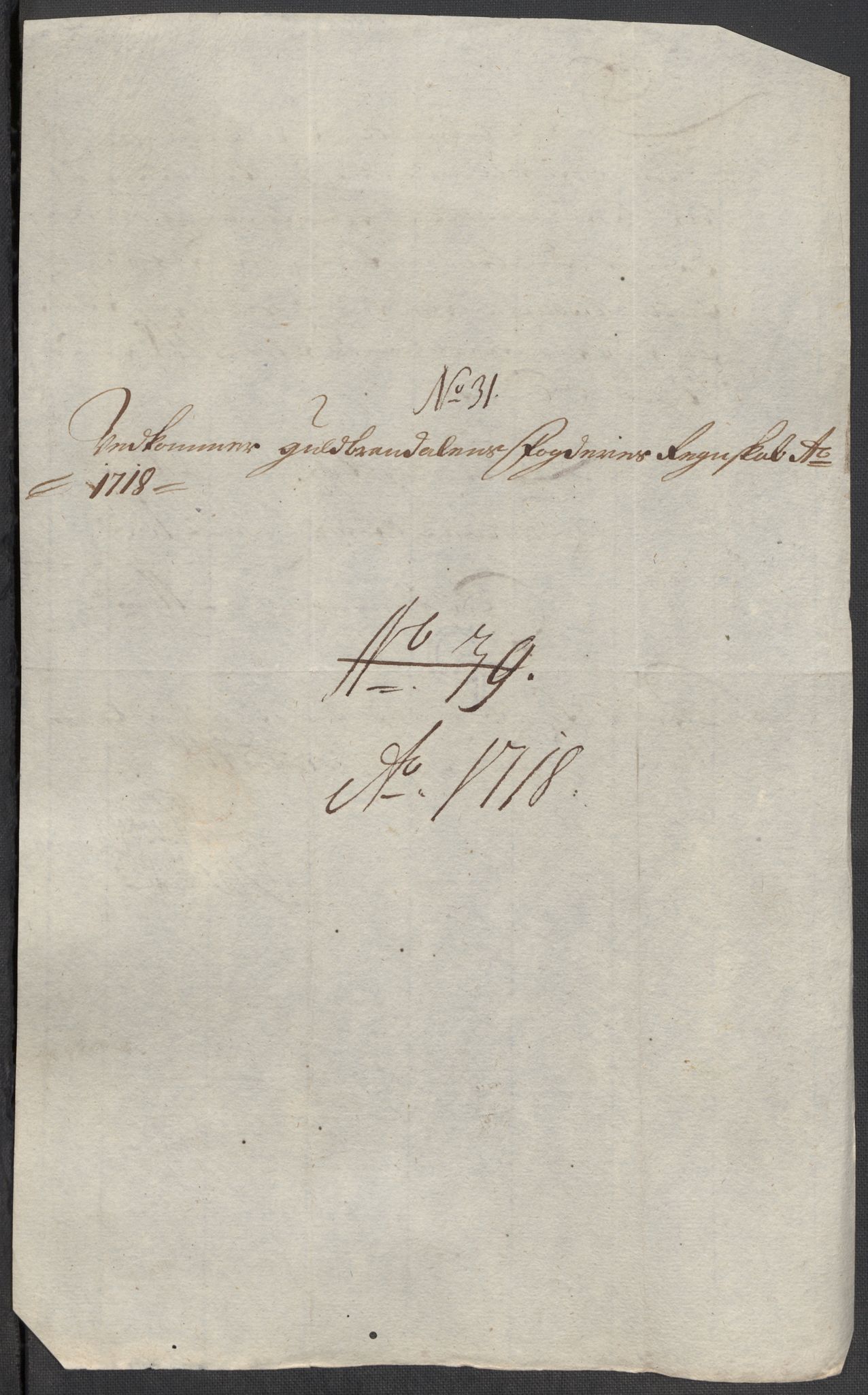 Rentekammeret inntil 1814, Reviderte regnskaper, Fogderegnskap, AV/RA-EA-4092/R17/L1188: Fogderegnskap Gudbrandsdal, 1718, p. 172