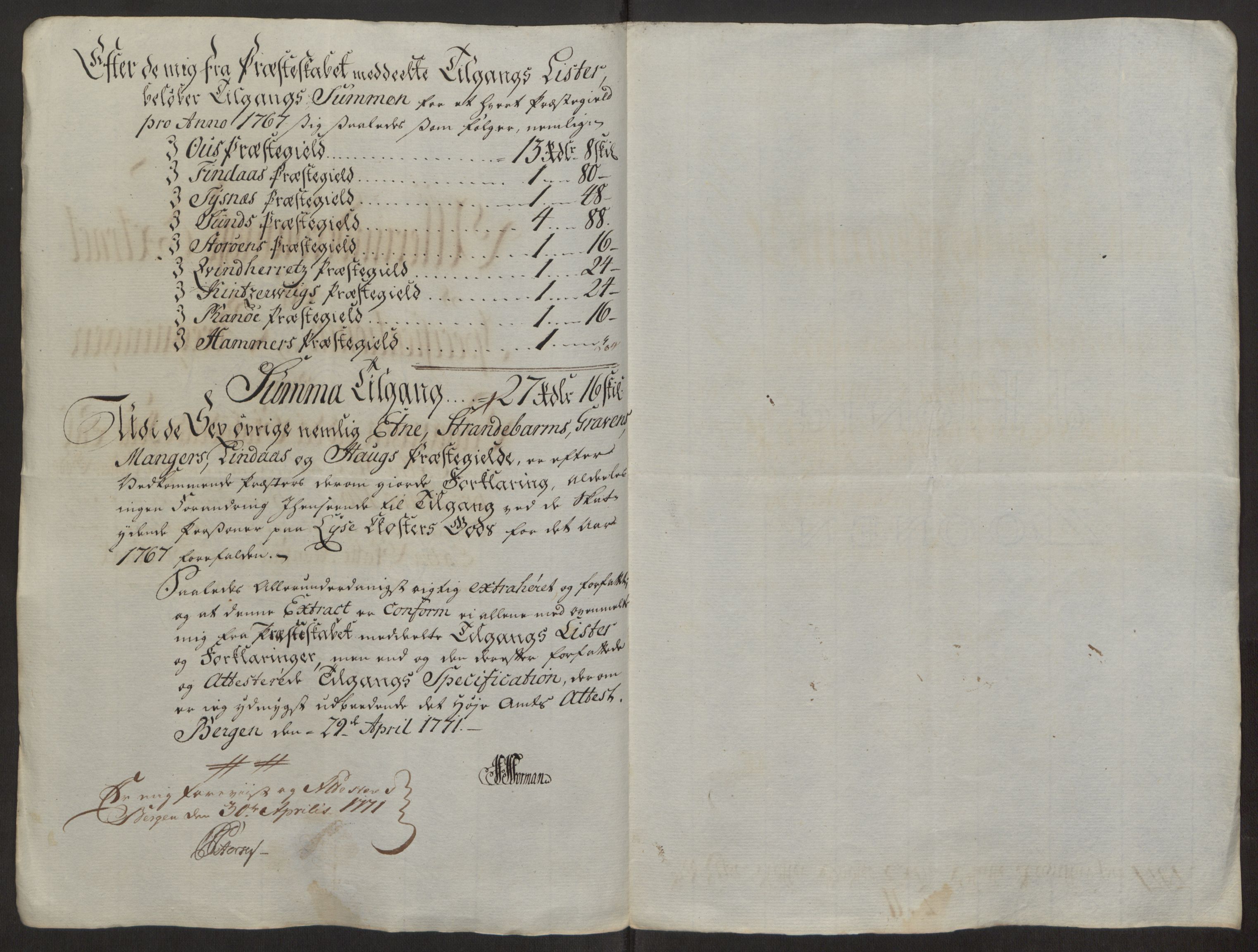 Rentekammeret inntil 1814, Reviderte regnskaper, Fogderegnskap, RA/EA-4092/R50/L3180: Ekstraskatten Lyse kloster, 1762-1783, p. 179
