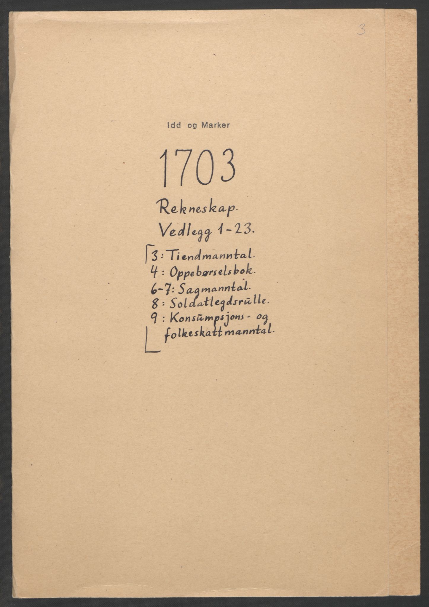 Rentekammeret inntil 1814, Reviderte regnskaper, Fogderegnskap, RA/EA-4092/R01/L0016: Fogderegnskap Idd og Marker, 1702-1703, p. 229