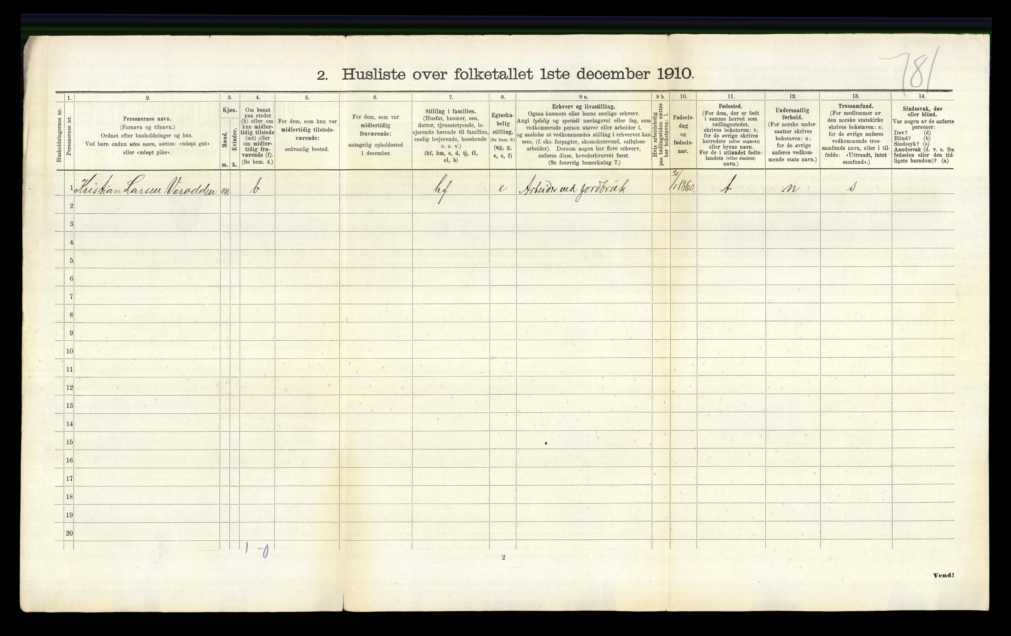 RA, 1910 census for Søgne, 1910, p. 333