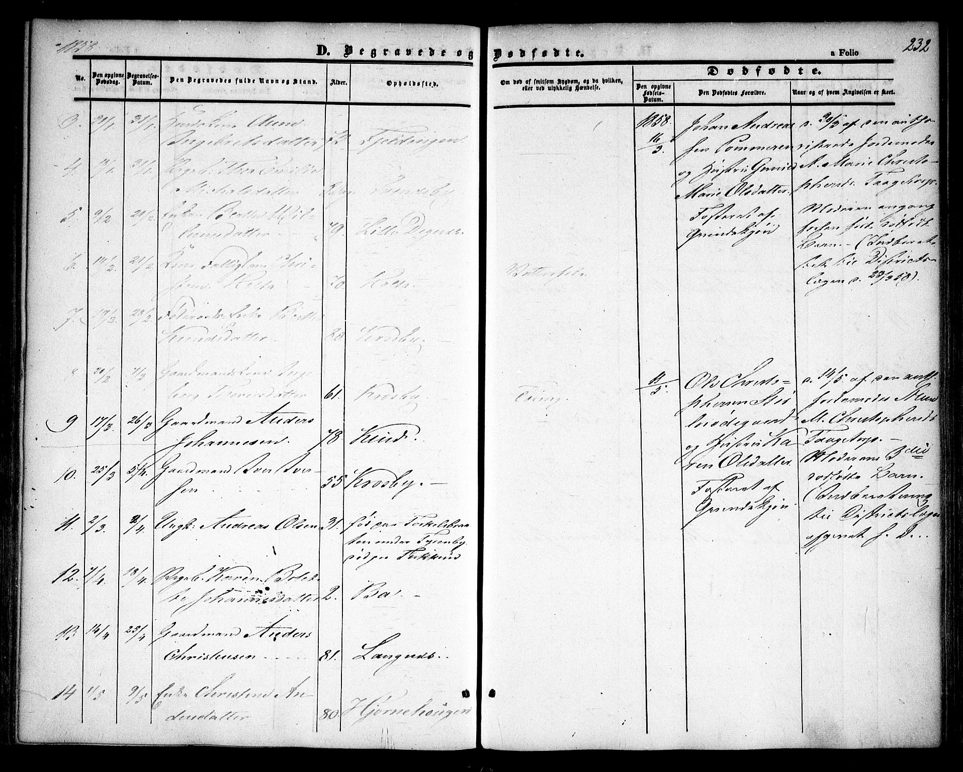 Rødenes prestekontor Kirkebøker, AV/SAO-A-2005/F/Fa/L0006: Parish register (official) no. I 6, 1850-1859, p. 232