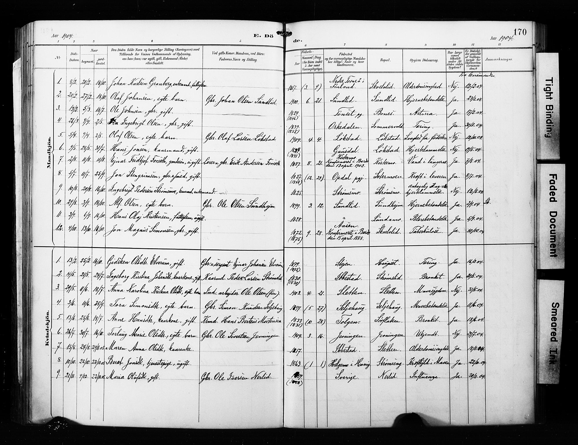 Målselv sokneprestembete, AV/SATØ-S-1311/G/Ga/Gab/L0008klokker: Parish register (copy) no. 8, 1895-1913, p. 170