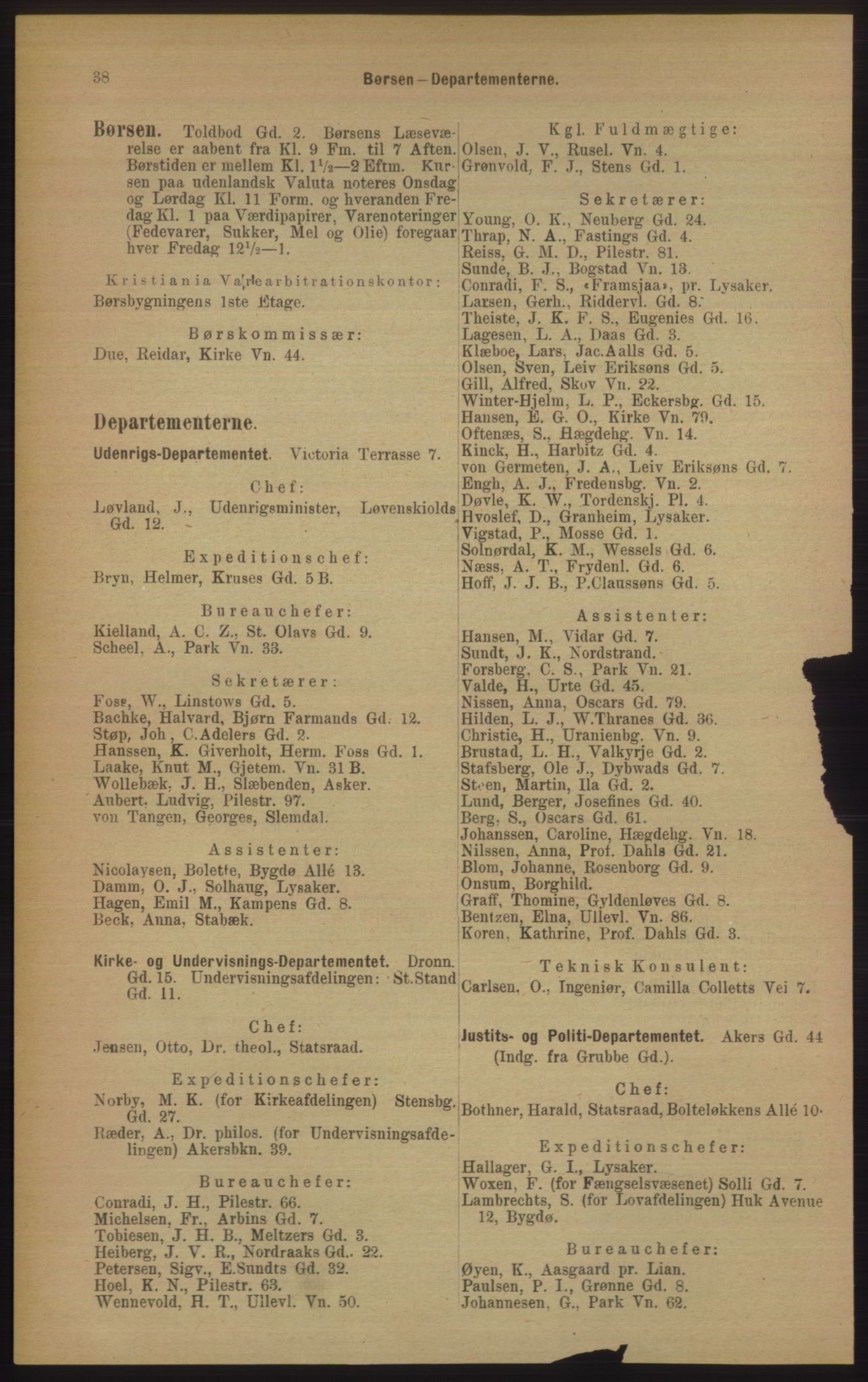 Kristiania/Oslo adressebok, PUBL/-, 1906, p. 38
