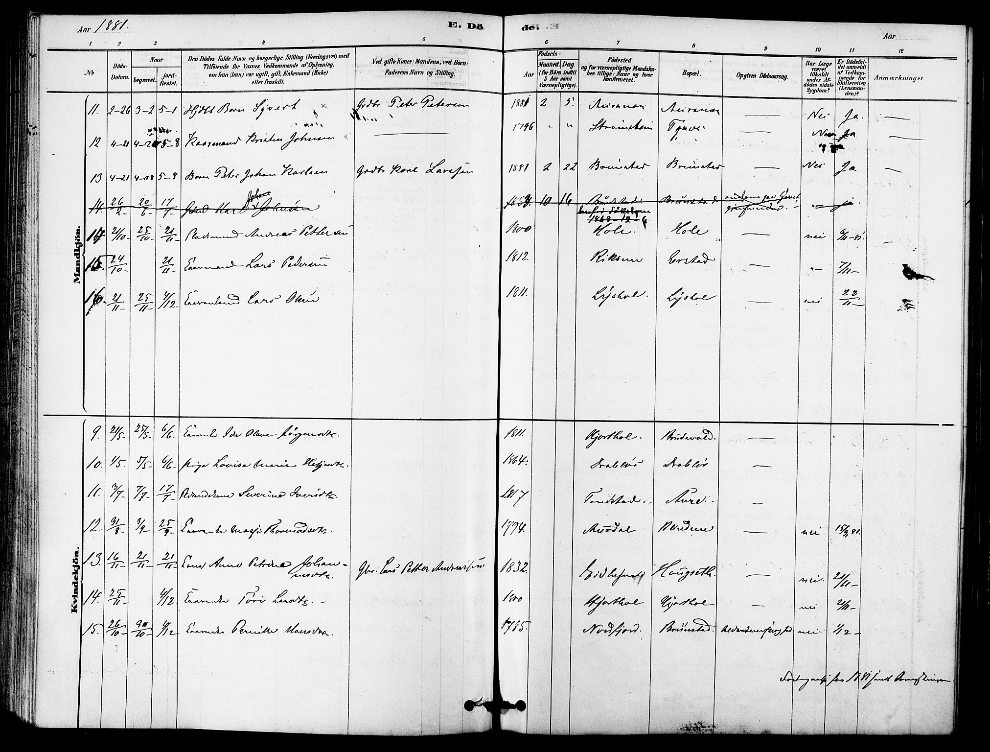 Ministerialprotokoller, klokkerbøker og fødselsregistre - Møre og Romsdal, AV/SAT-A-1454/523/L0334: Parish register (official) no. 523A01, 1878-1891