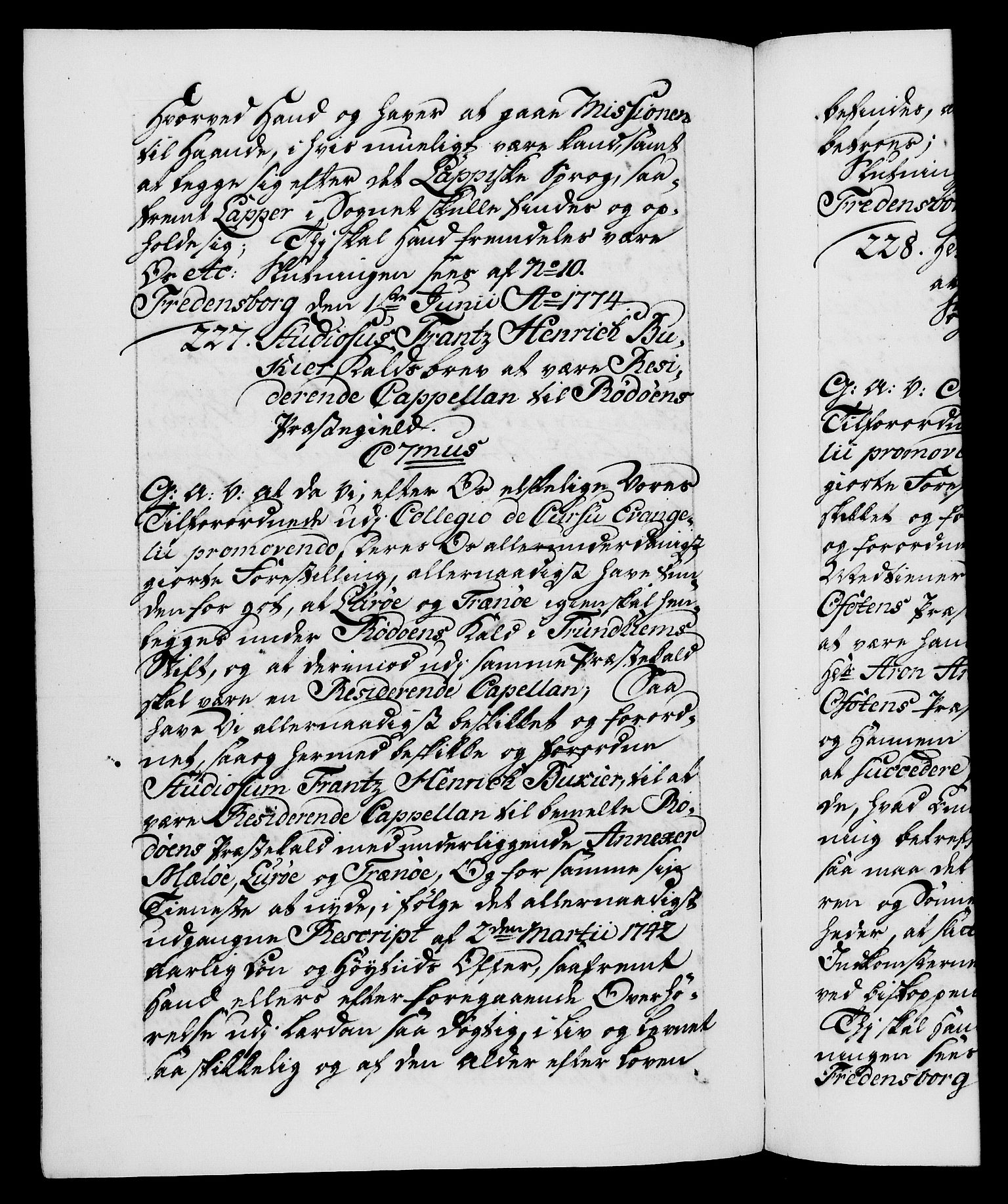 Danske Kanselli 1572-1799, AV/RA-EA-3023/F/Fc/Fca/Fcaa/L0046: Norske registre, 1773-1775, p. 449b