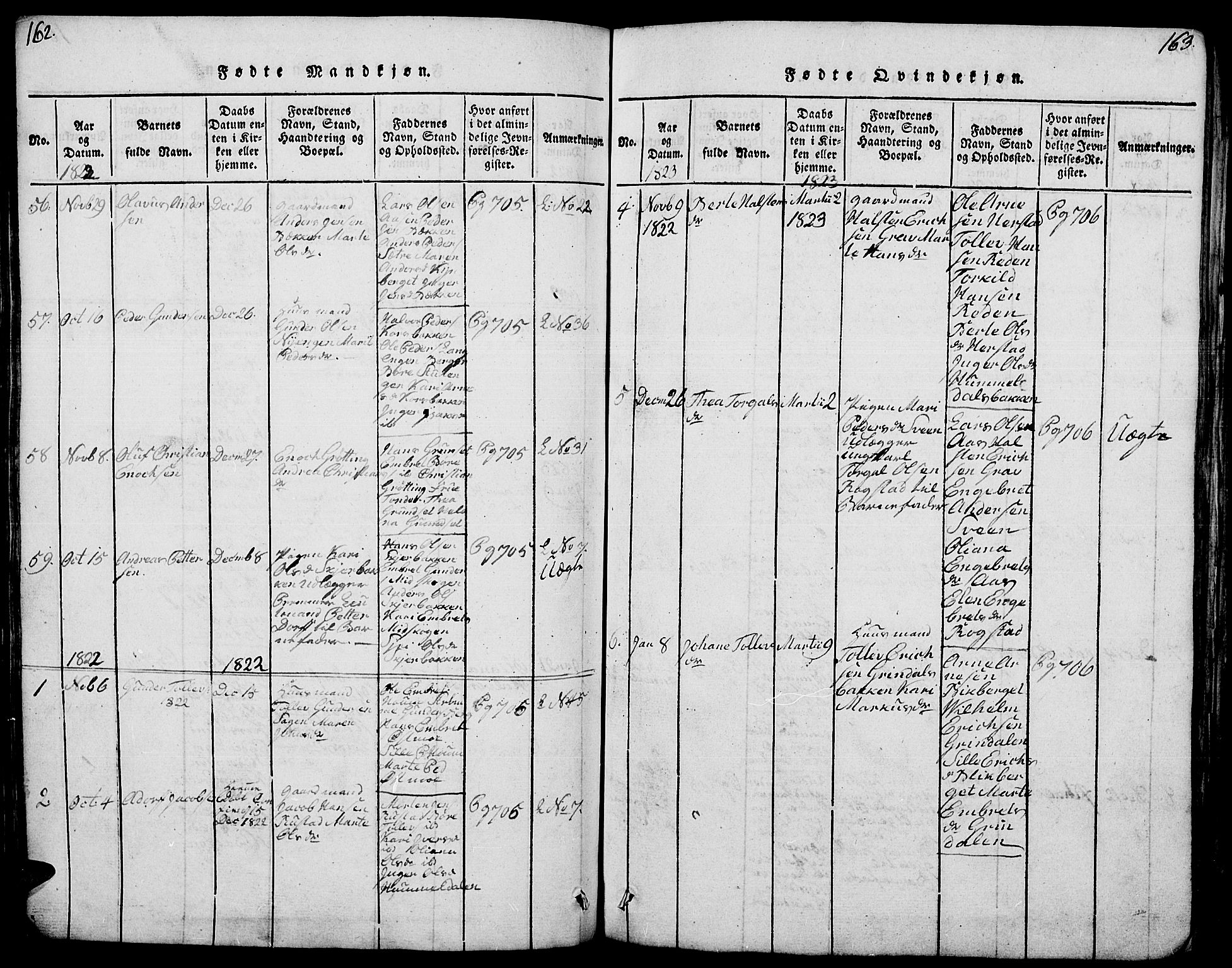 Elverum prestekontor, AV/SAH-PREST-044/H/Ha/Hab/L0001: Parish register (copy) no. 1, 1815-1829, p. 162-163