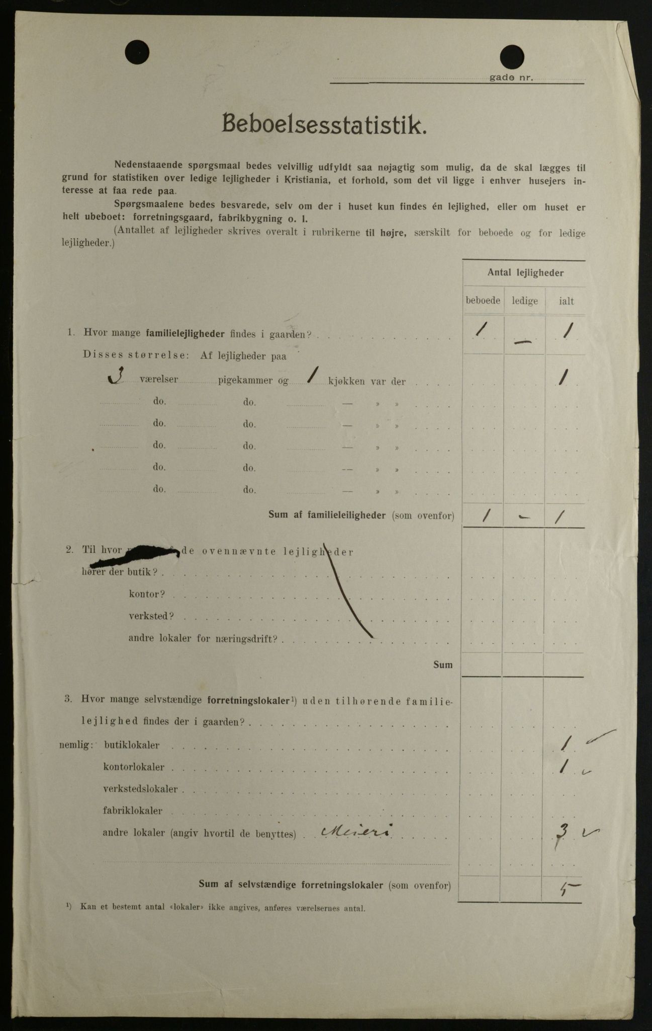 OBA, Municipal Census 1908 for Kristiania, 1908, p. 115078