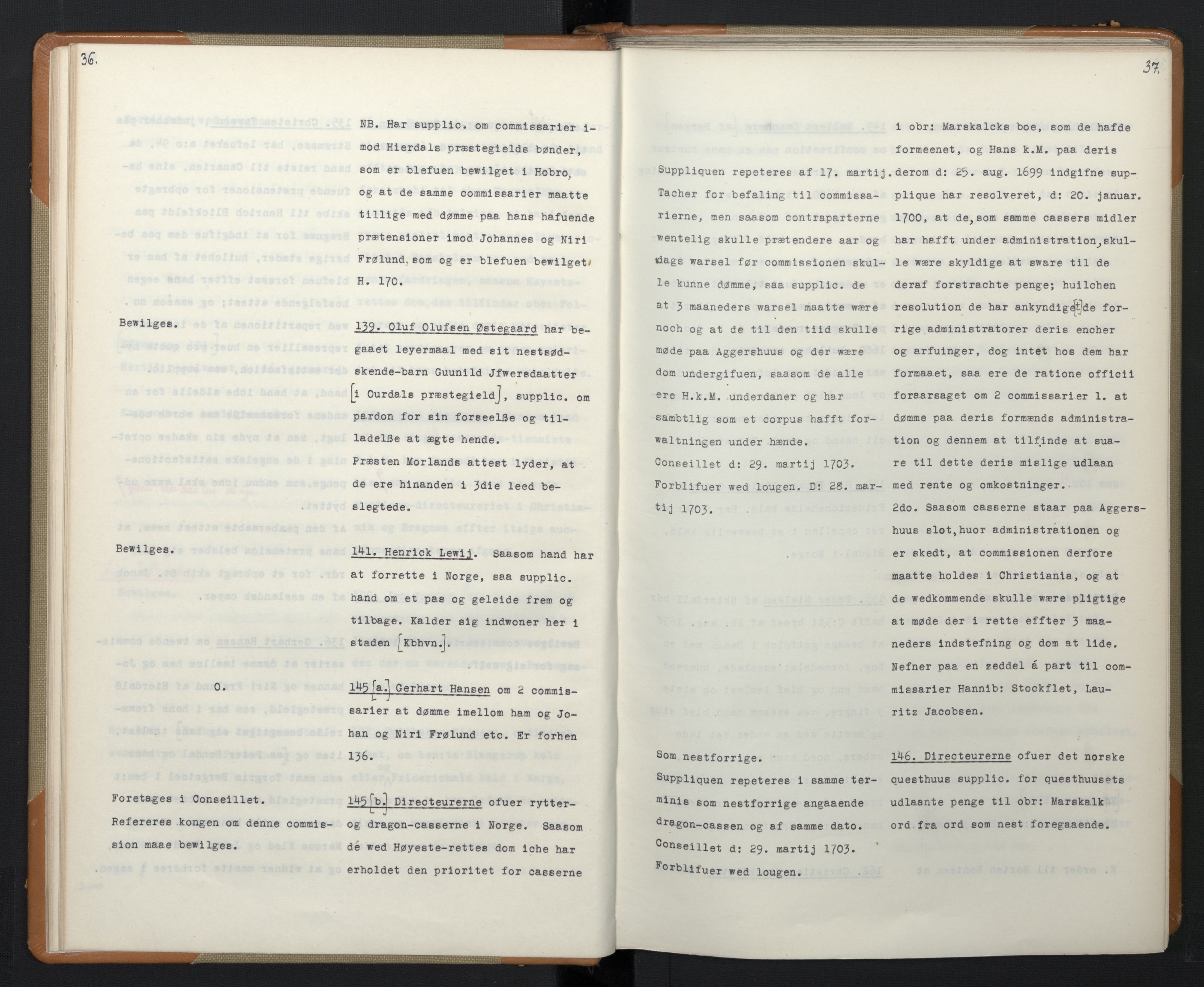 Avskriftsamlingen, RA/EA-4022/F/Fa/L0071: Supplikker, 1703, p. 23