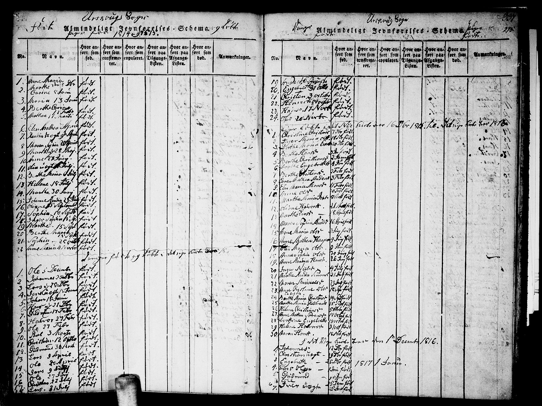 Aurskog prestekontor Kirkebøker, SAO/A-10304a/F/Fa/L0005: Parish register (official) no. I 5, 1814-1829, p. 375