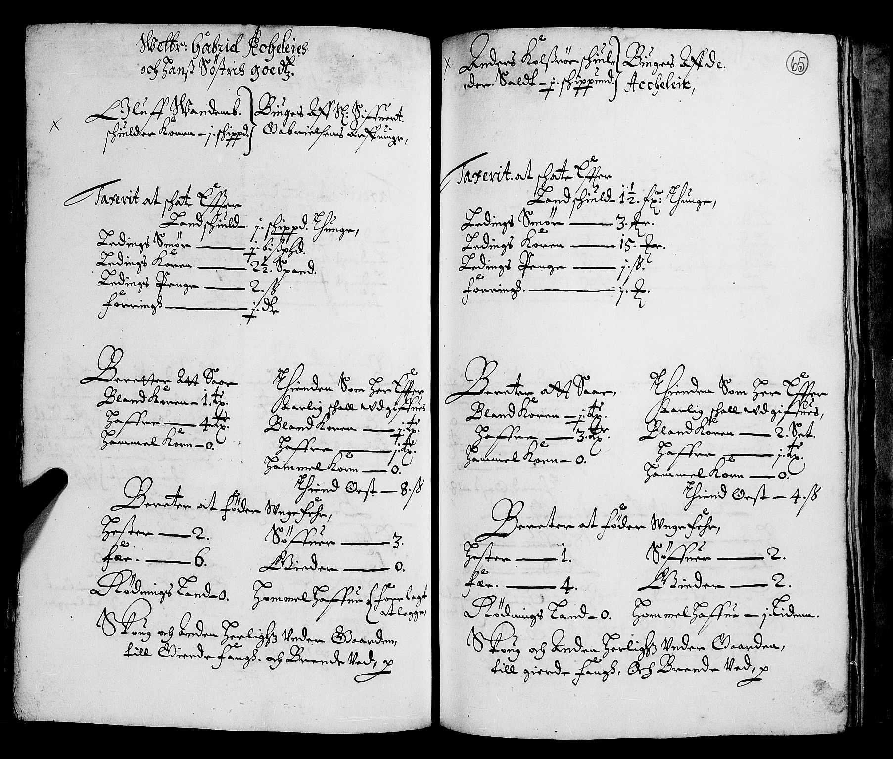 Rentekammeret inntil 1814, Realistisk ordnet avdeling, AV/RA-EA-4070/N/Nb/Nba/L0003: Verne kloster len, 1668, p. 64b-65a