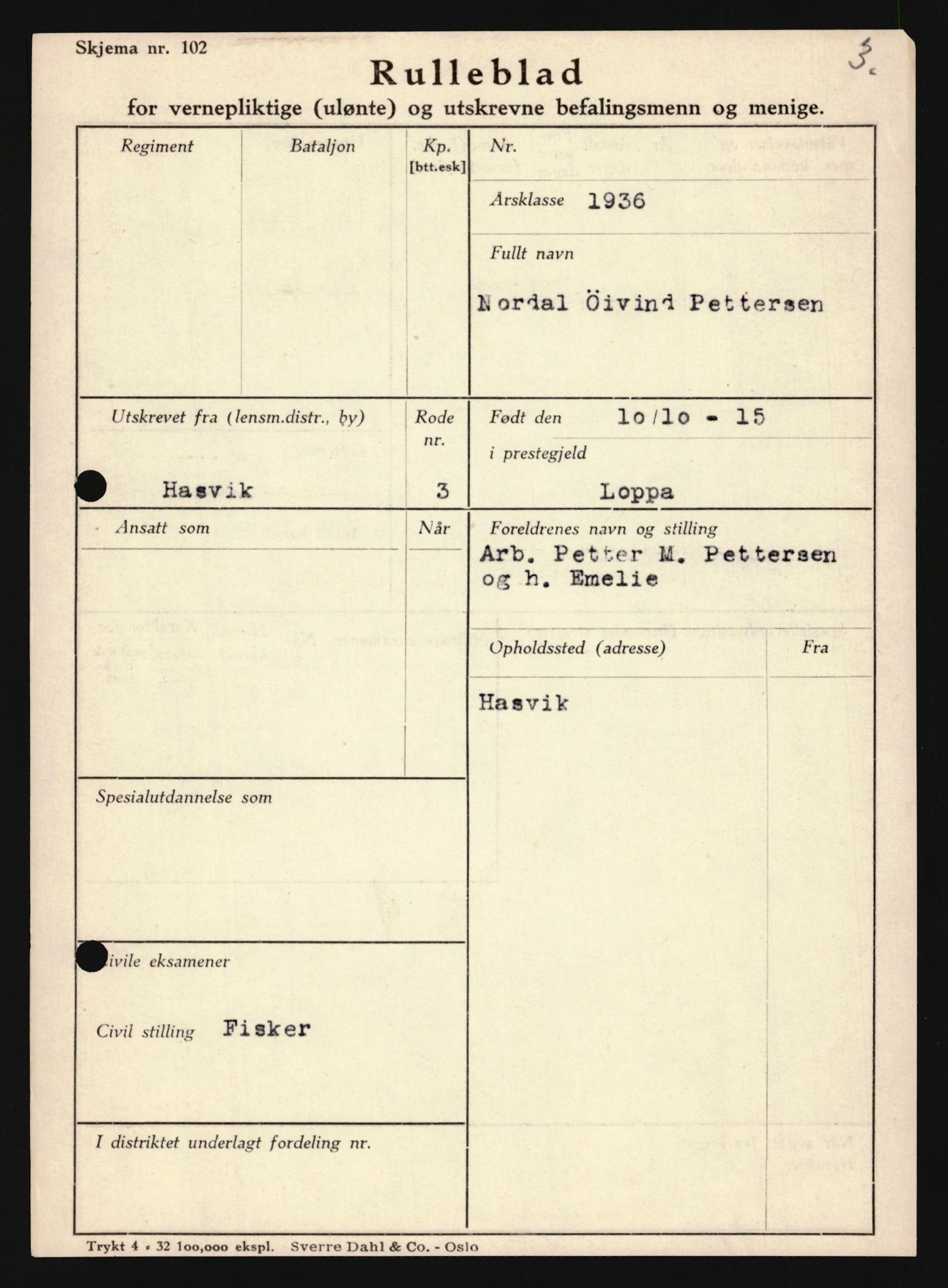 Forsvaret, Troms infanteriregiment nr. 16, AV/RA-RAFA-3146/P/Pa/L0020: Rulleblad for regimentets menige mannskaper, årsklasse 1936, 1936, p. 1133