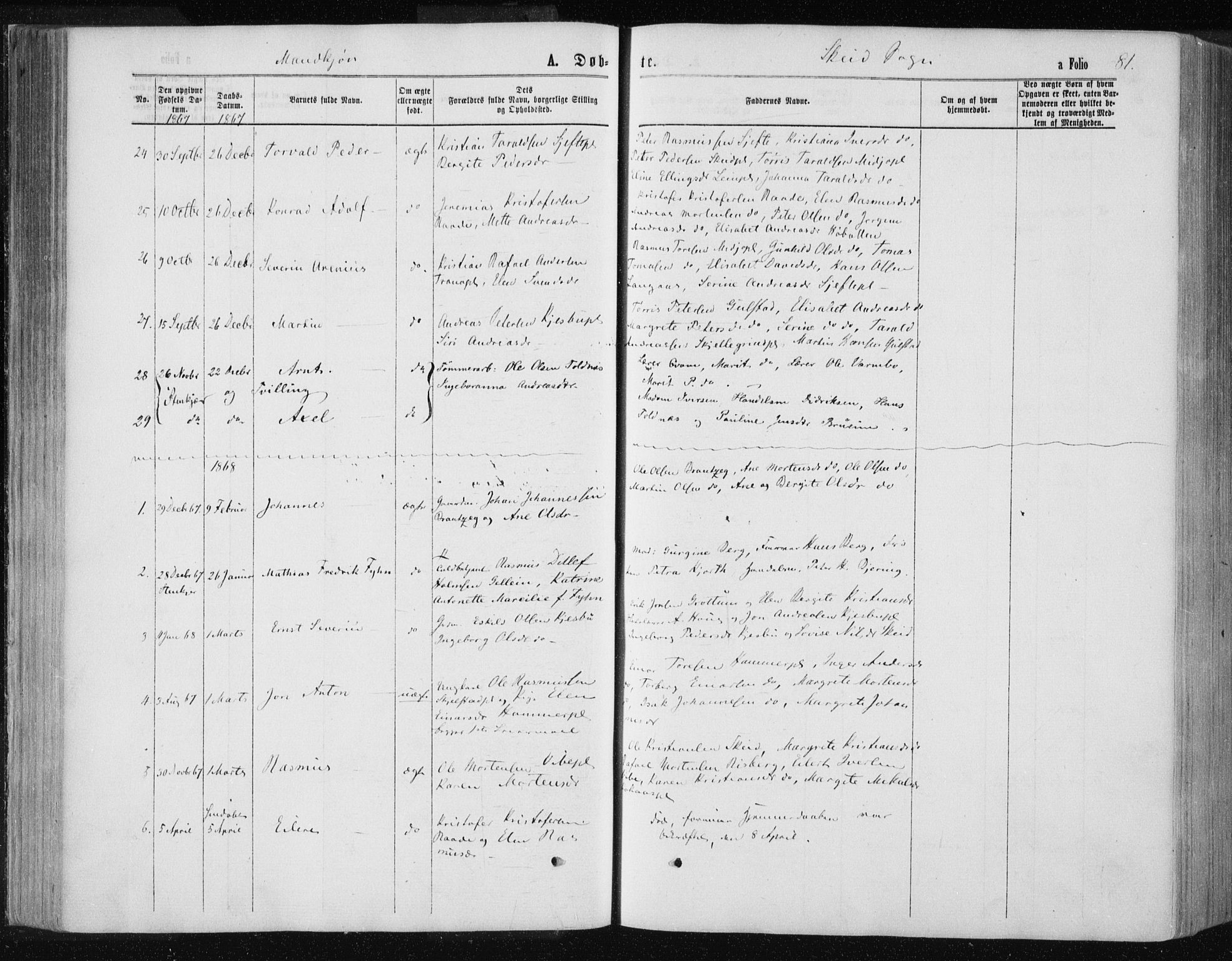 Ministerialprotokoller, klokkerbøker og fødselsregistre - Nord-Trøndelag, SAT/A-1458/735/L0345: Parish register (official) no. 735A08 /2, 1863-1872, p. 81