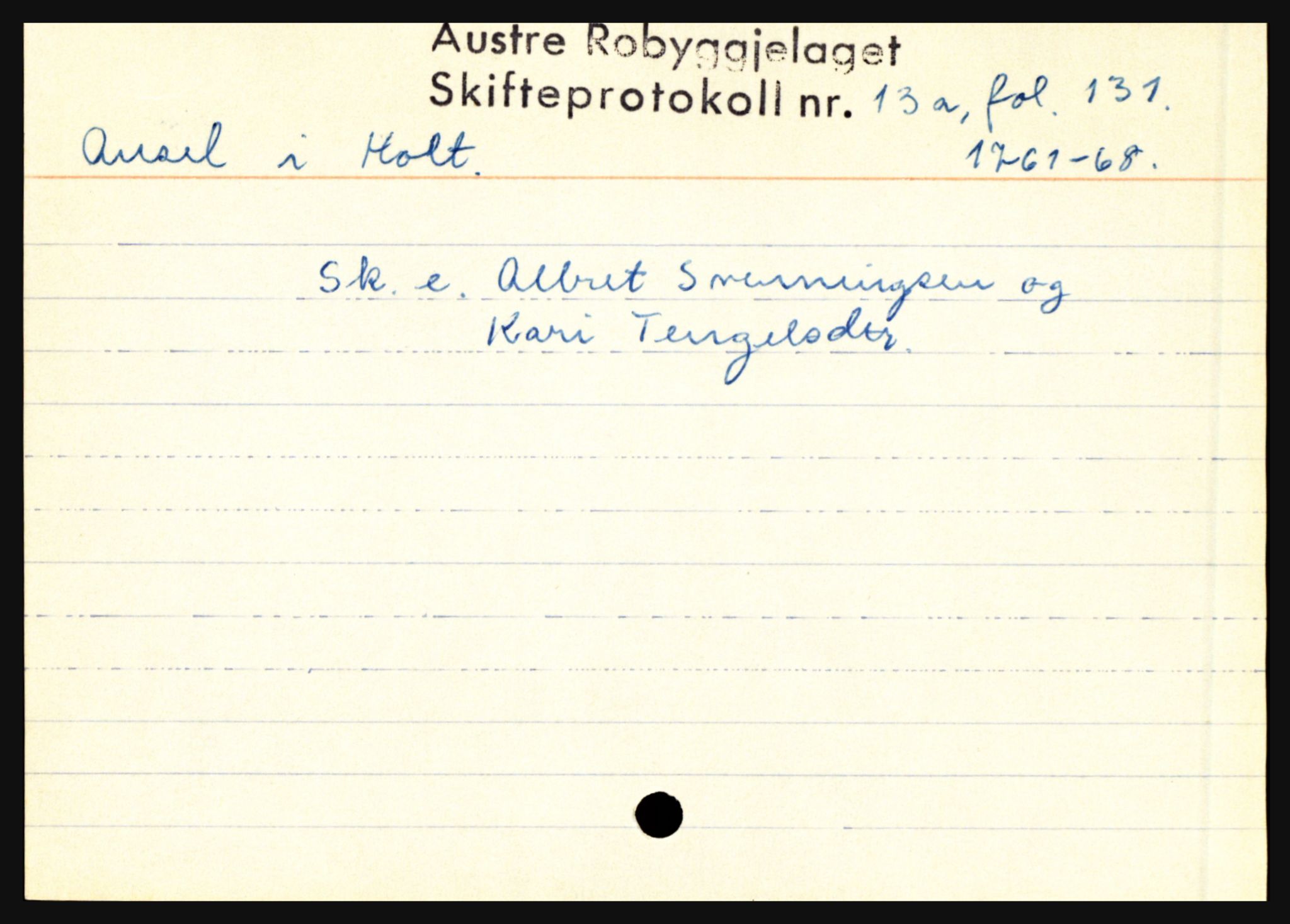 Nedenes sorenskriveri før 1824, AV/SAK-1221-0007/H, p. 1435