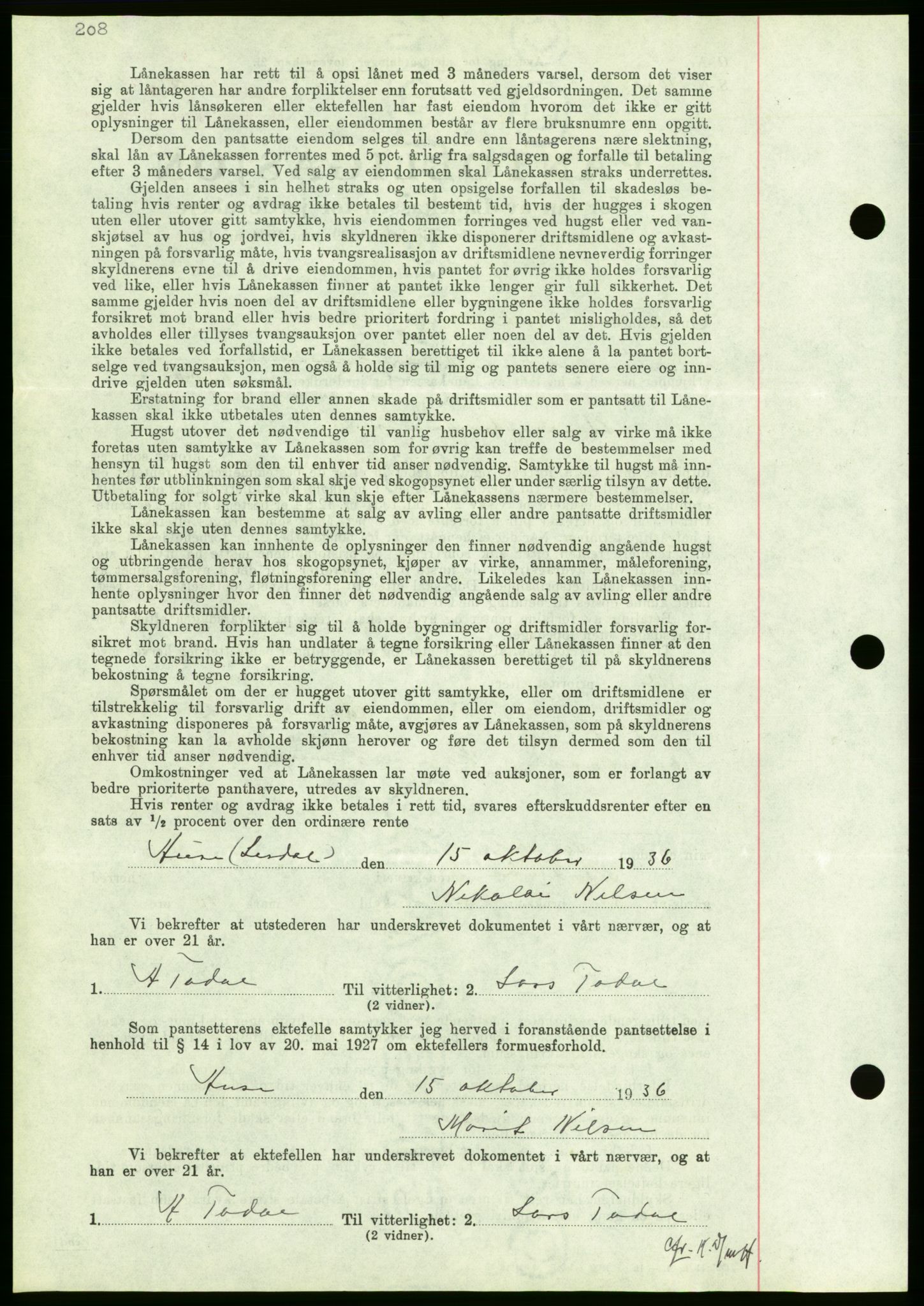 Nordmøre sorenskriveri, AV/SAT-A-4132/1/2/2Ca/L0090: Mortgage book no. B80, 1936-1937, Diary no: : 2318/1936