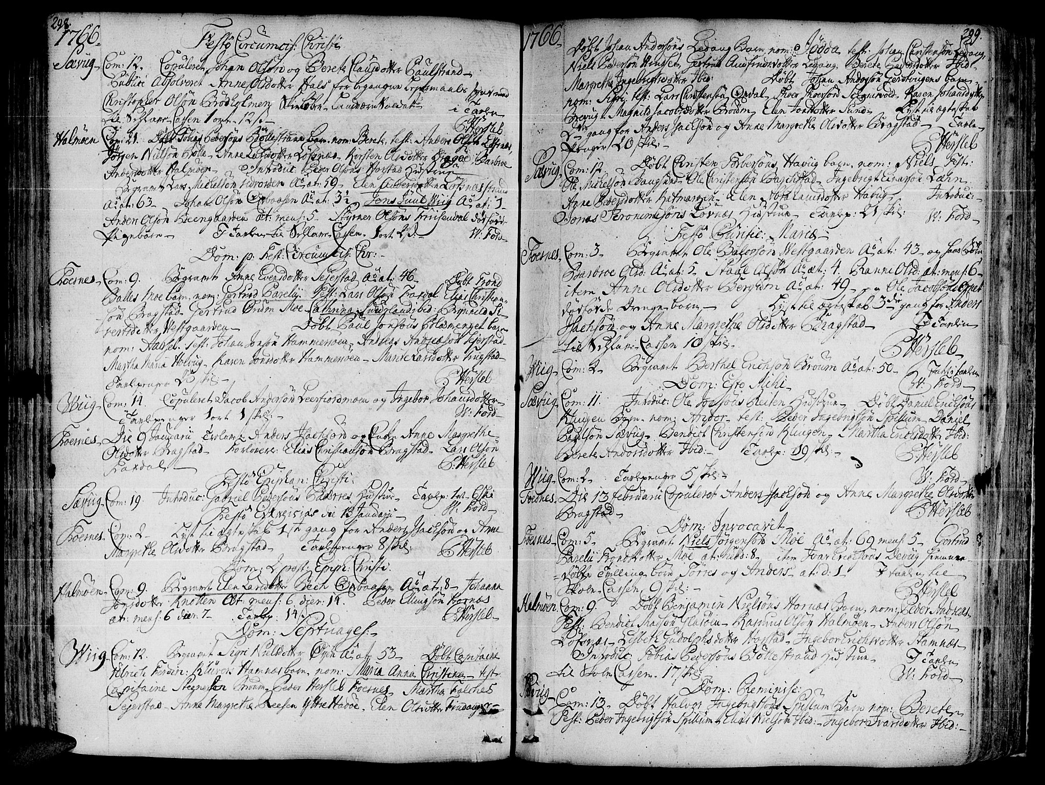 Ministerialprotokoller, klokkerbøker og fødselsregistre - Nord-Trøndelag, SAT/A-1458/773/L0607: Parish register (official) no. 773A01, 1751-1783, p. 298-299