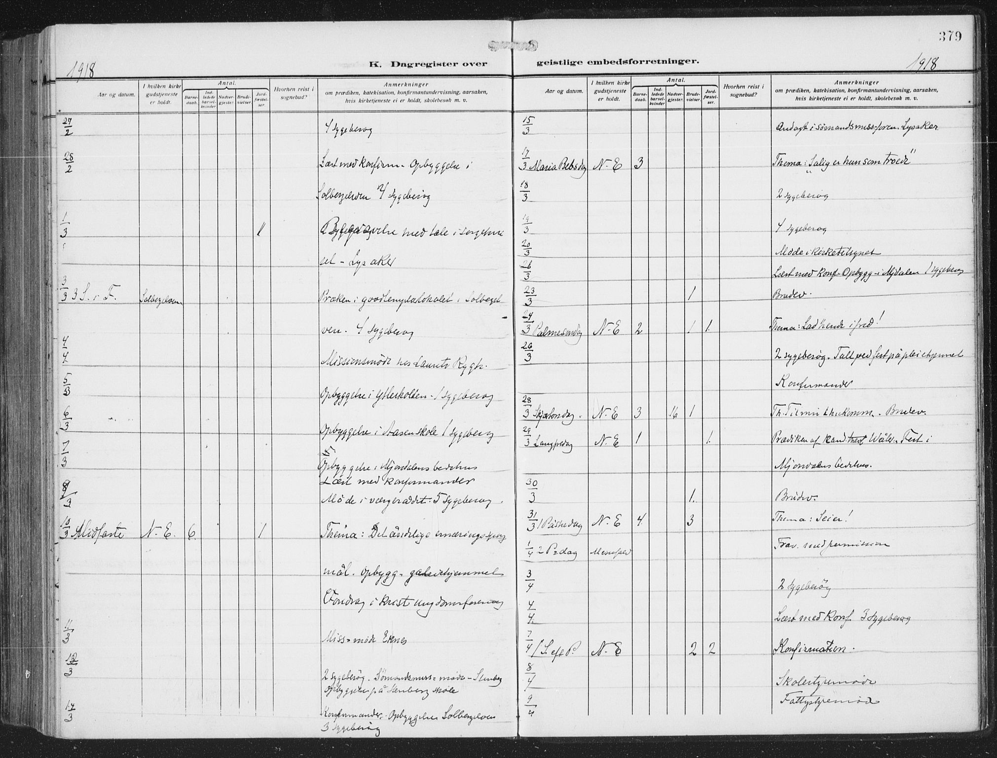 Nedre Eiker kirkebøker, AV/SAKO-A-612/F/Fa/L0007: Parish register (official) no. 7, 1912-1918, p. 379