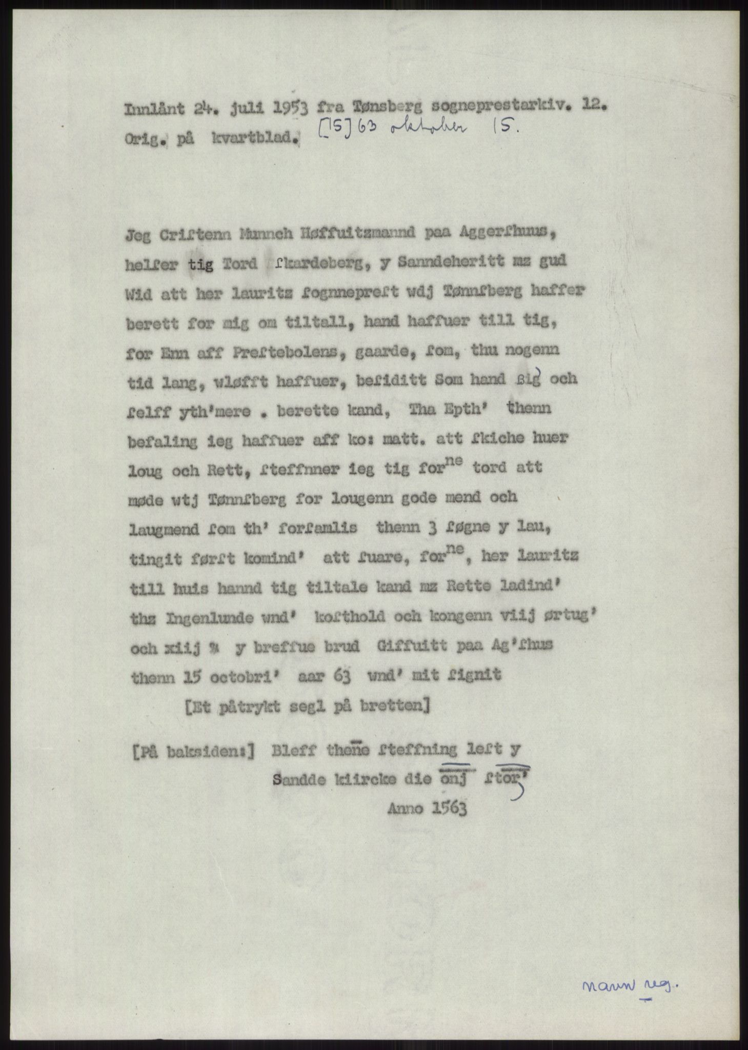 Samlinger til kildeutgivelse, Diplomavskriftsamlingen, RA/EA-4053/H/Ha, p. 1017