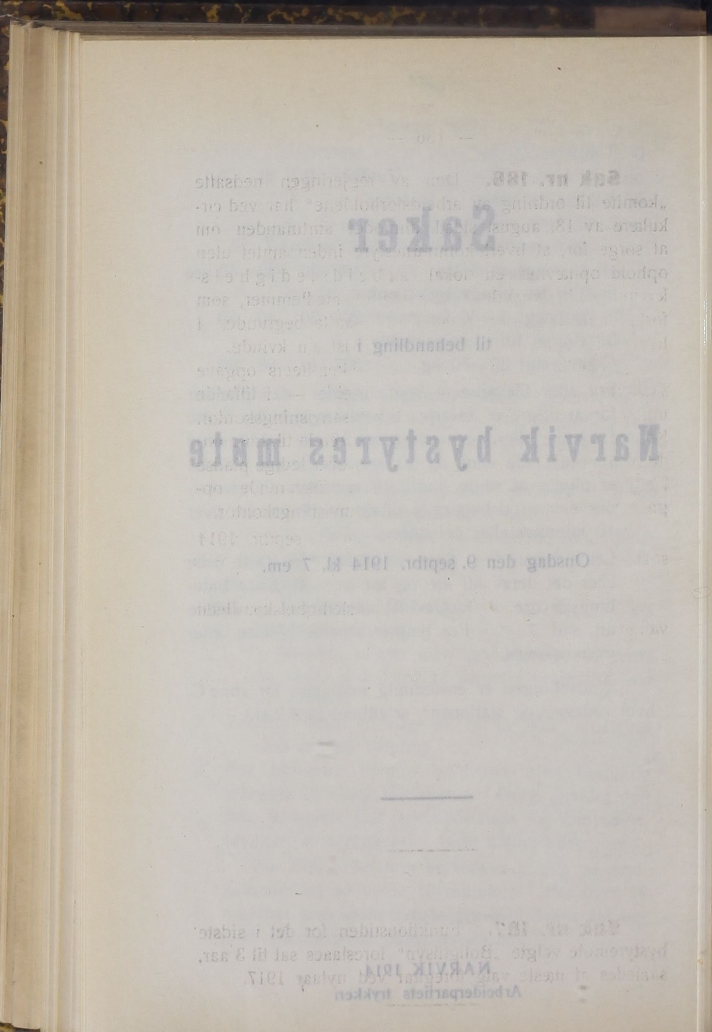 Narvik kommune. Formannskap , AIN/K-18050.150/A/Ab/L0004: Møtebok, 1914