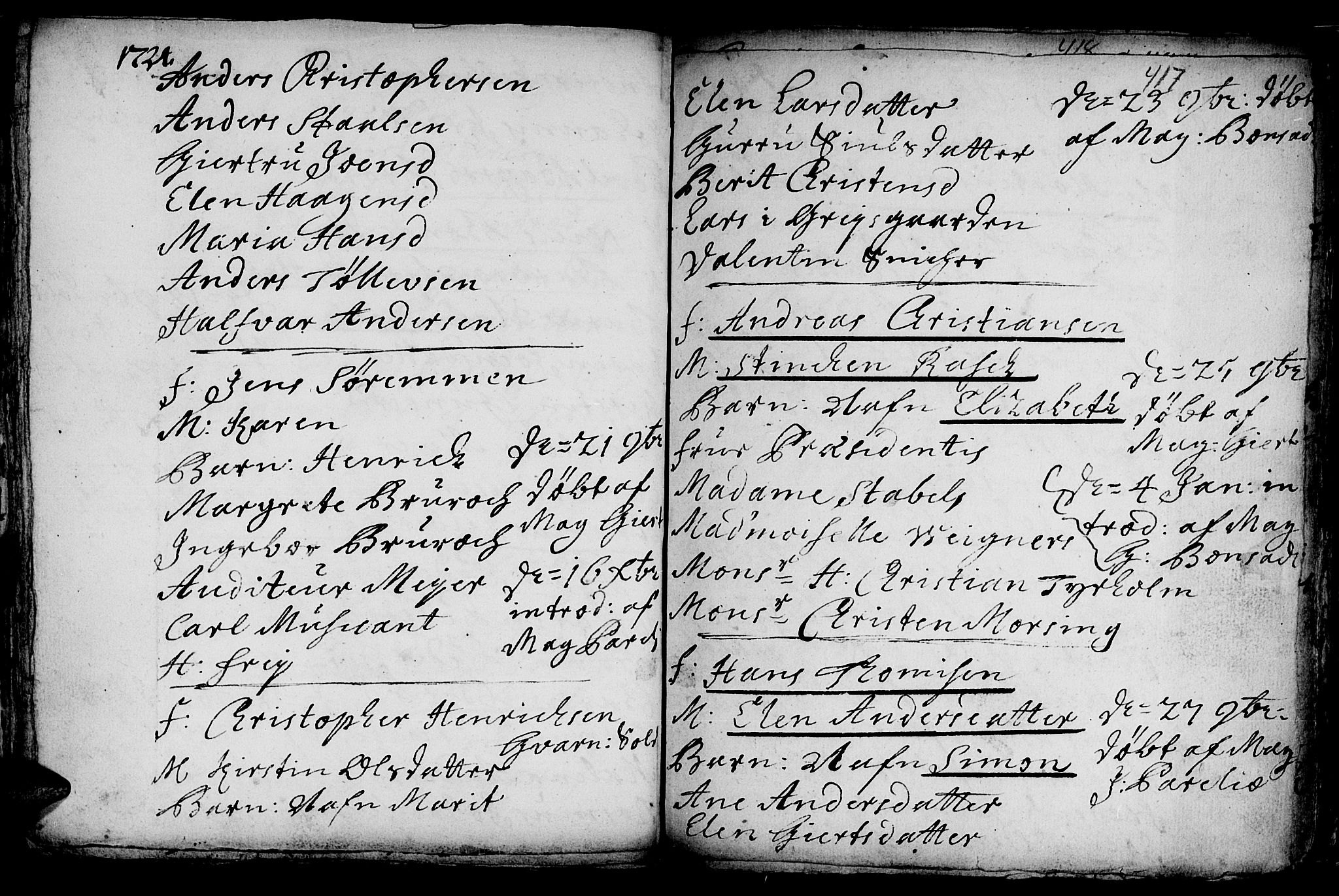Ministerialprotokoller, klokkerbøker og fødselsregistre - Sør-Trøndelag, AV/SAT-A-1456/601/L0035: Parish register (official) no. 601A03, 1713-1728, p. 417
