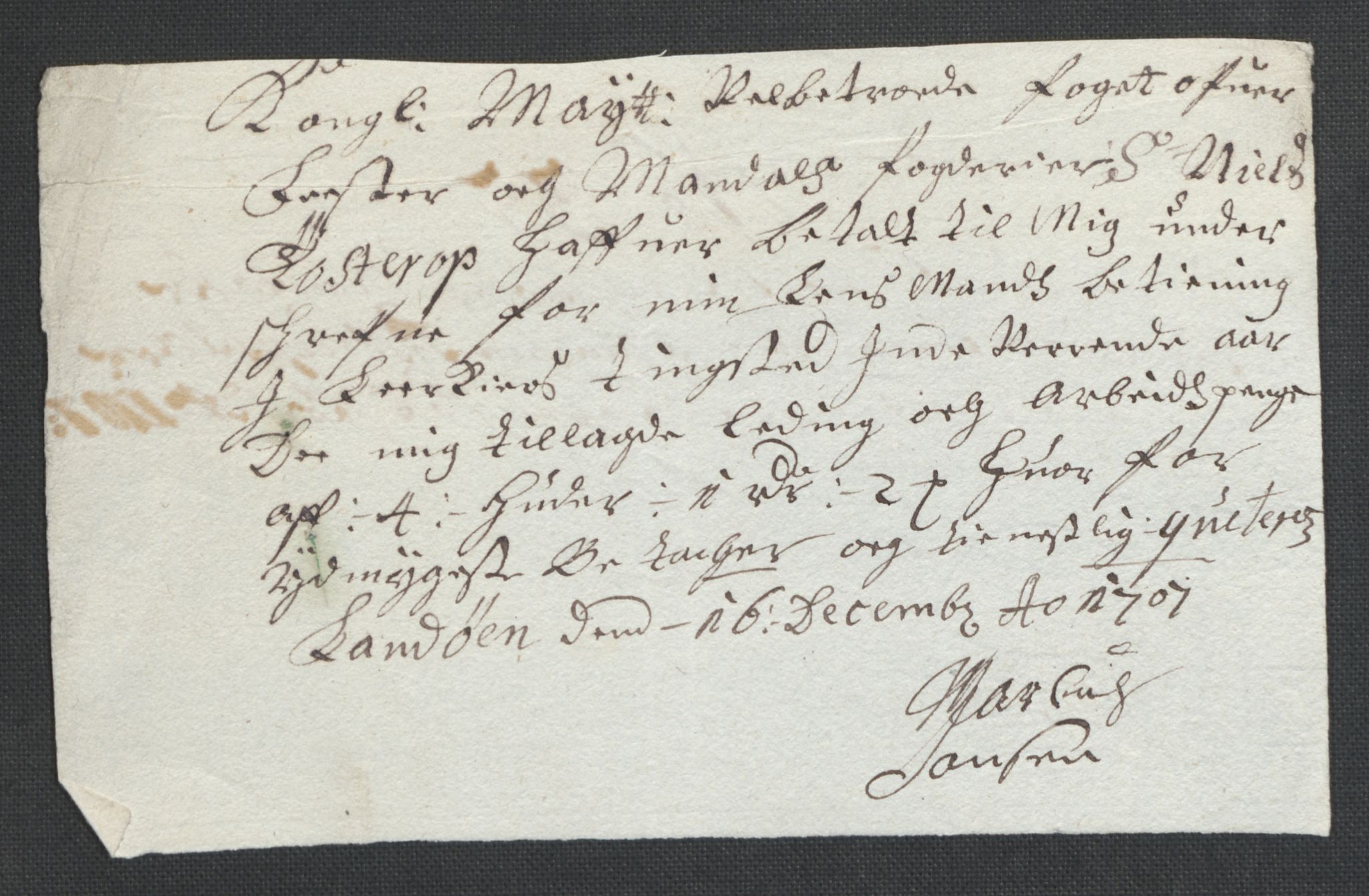 Rentekammeret inntil 1814, Reviderte regnskaper, Fogderegnskap, AV/RA-EA-4092/R43/L2551: Fogderegnskap Lista og Mandal, 1705-1709, p. 555