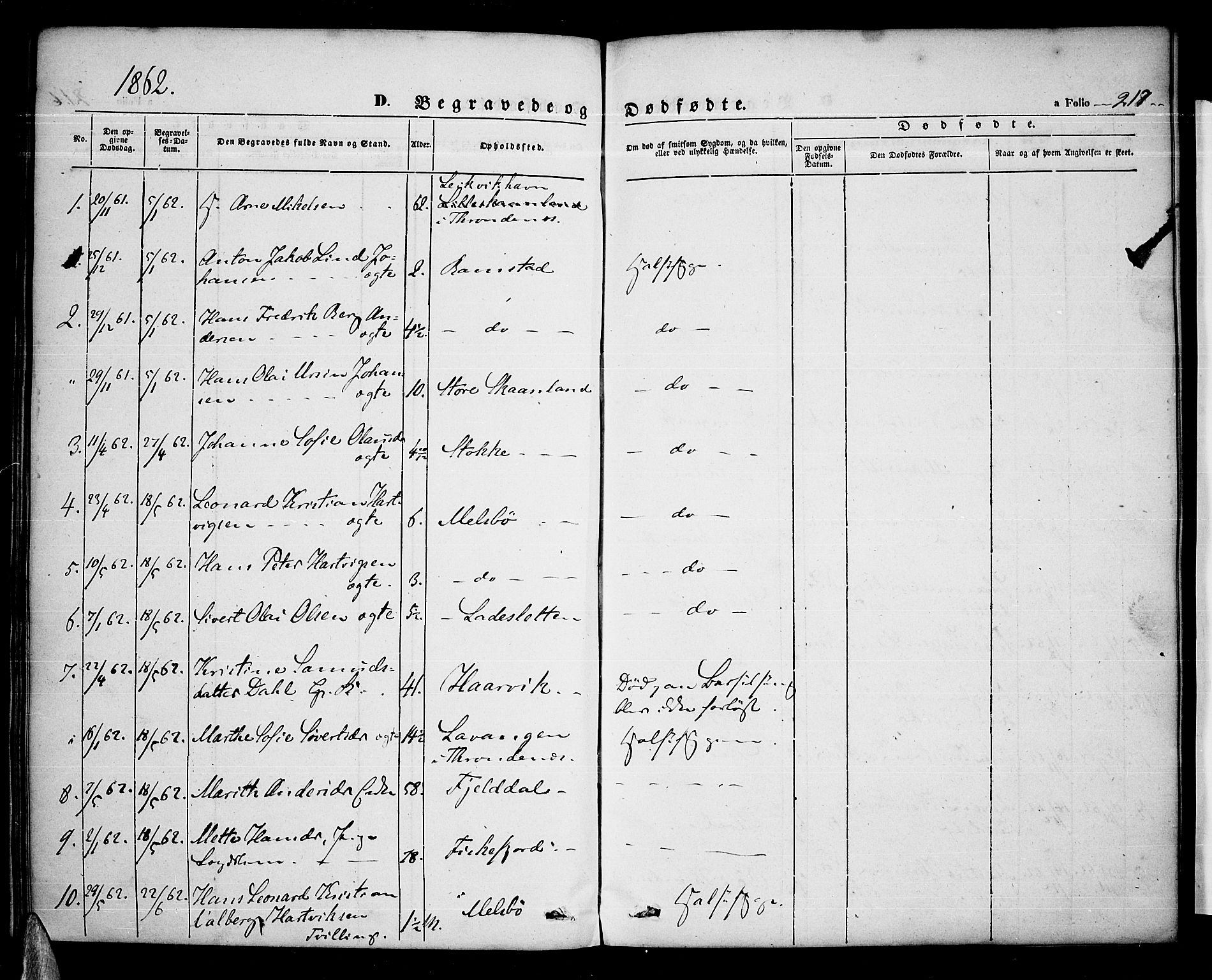 Ministerialprotokoller, klokkerbøker og fødselsregistre - Nordland, AV/SAT-A-1459/865/L0929: Parish register (copy) no. 865C01, 1840-1866, p. 217