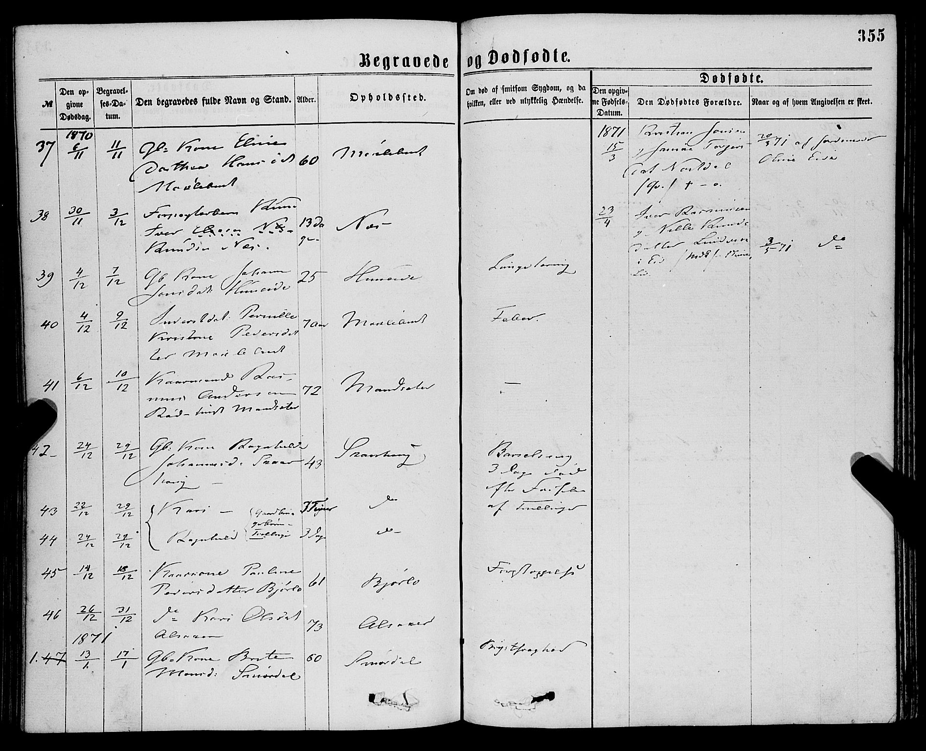 Eid sokneprestembete, SAB/A-82301/H/Haa/Haaa/L0010: Parish register (official) no. A 10, 1867-1878, p. 355