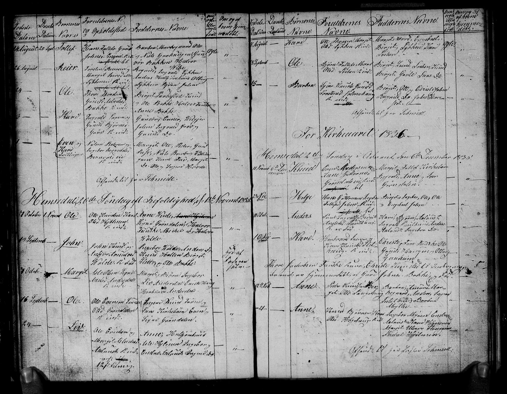 Gol kirkebøker, SAKO/A-226/G/Gb/L0001: Parish register (copy) no. II 1, 1831-1838, p. 30-31