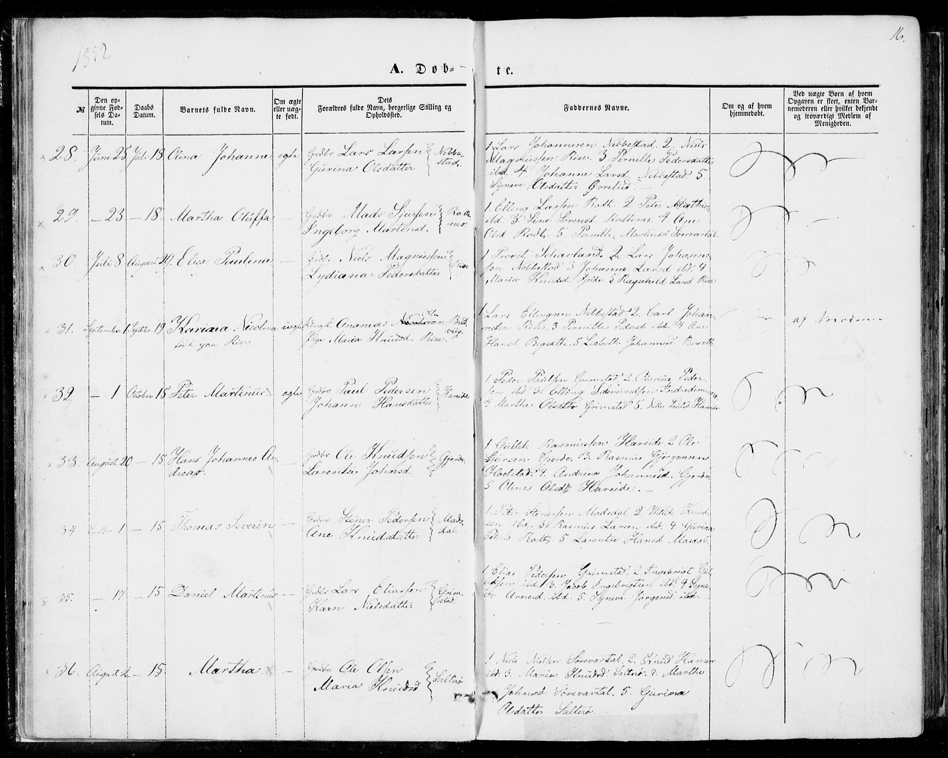 Ministerialprotokoller, klokkerbøker og fødselsregistre - Møre og Romsdal, AV/SAT-A-1454/510/L0121: Parish register (official) no. 510A01, 1848-1877, p. 16